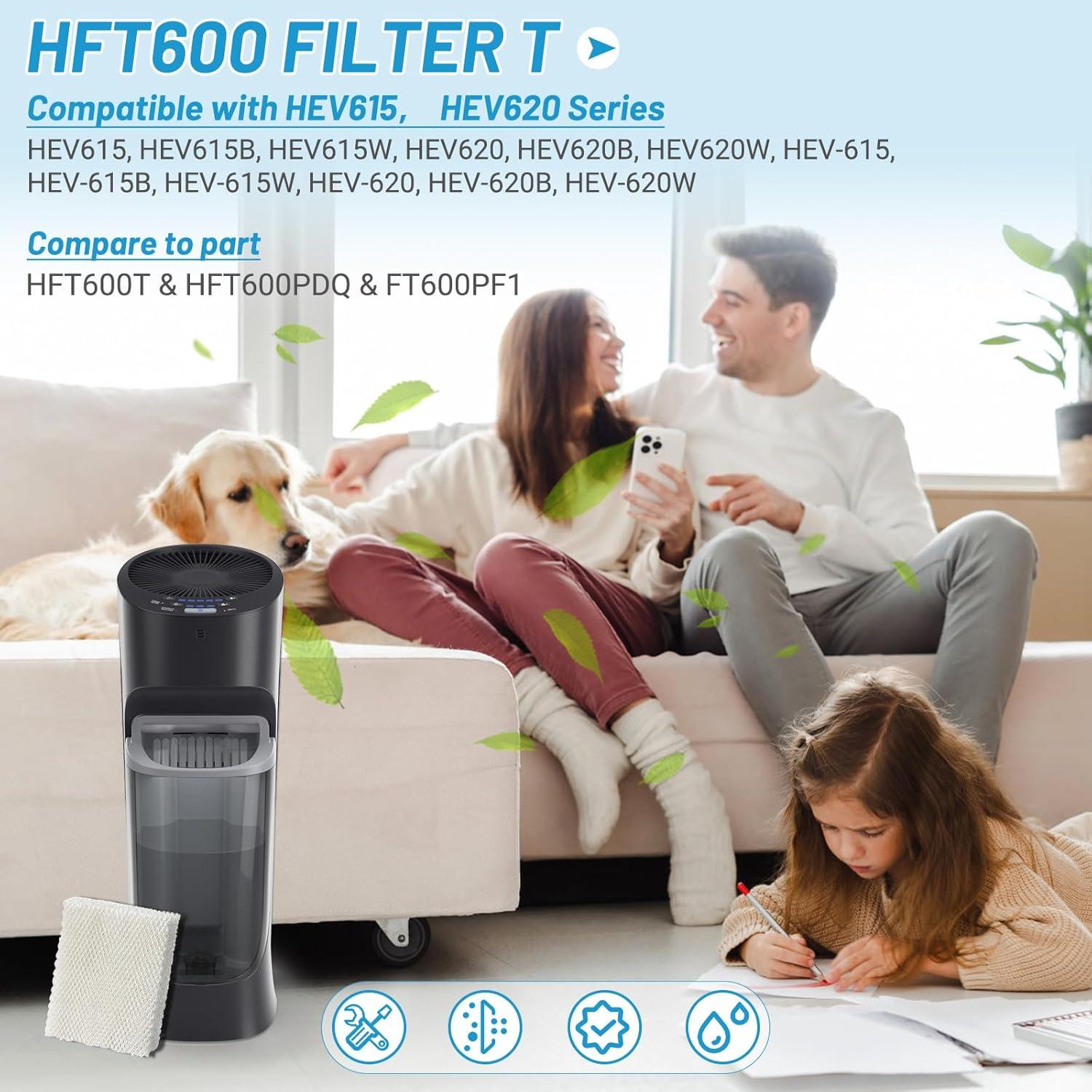 Filtros de Humidificador Lemige HFT600T 4 Pack Compatible Honeywell
