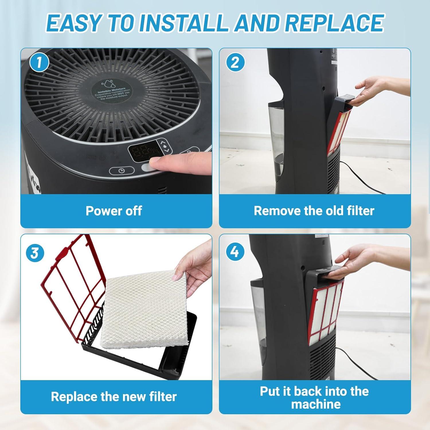 Filtros de Humidificador Lemige HFT600T 4 Pack Compatible Honeywell