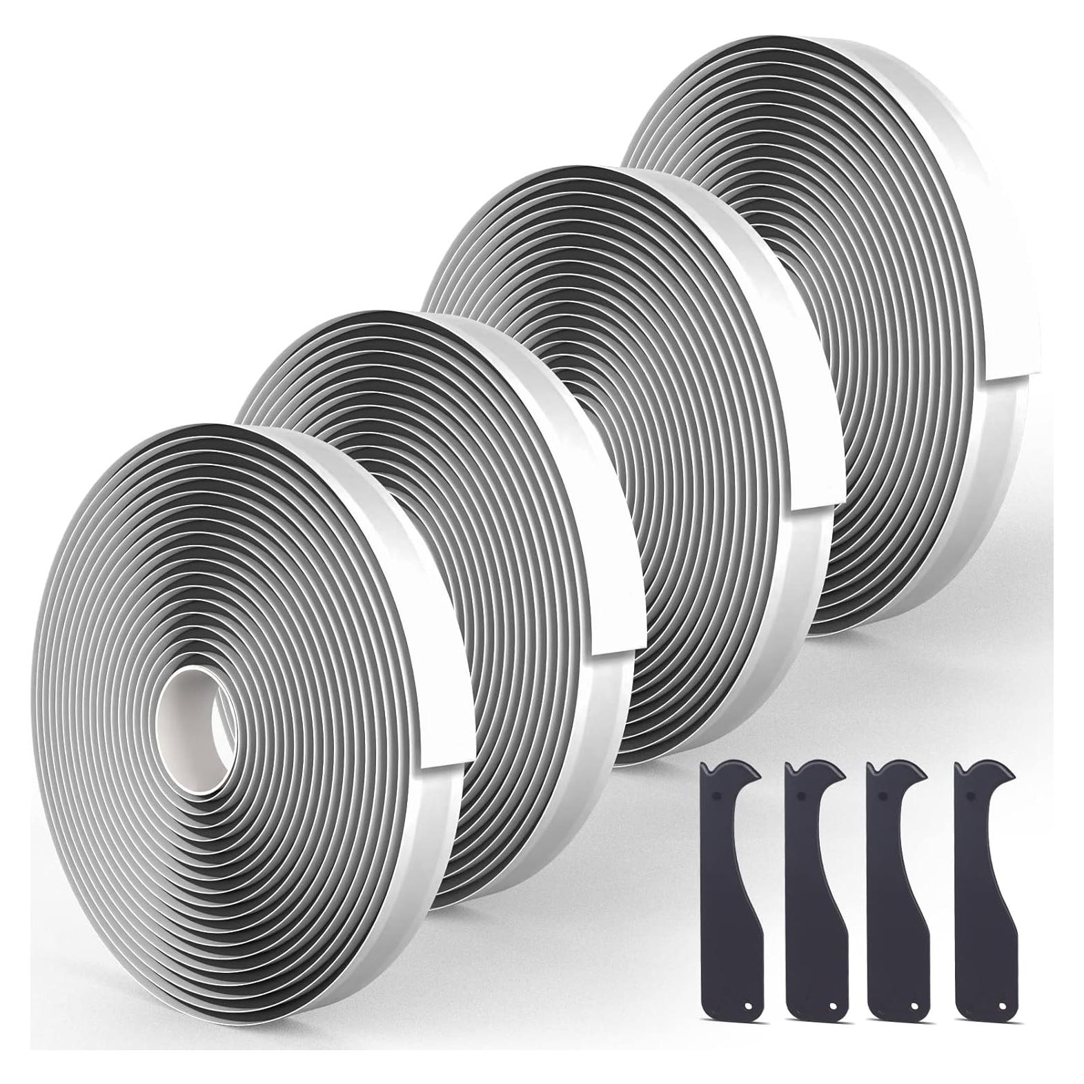 Cinta de Masilla Butílica Negra 1/8" x 3/4" - 4 Rollos 30 pies