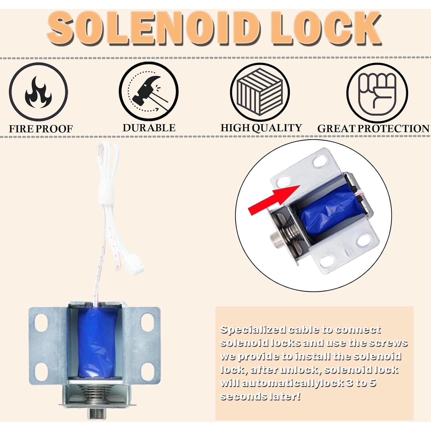 Cerradura Electrónica de Teclado Cromo WAH LIN PARTS 14 Pines