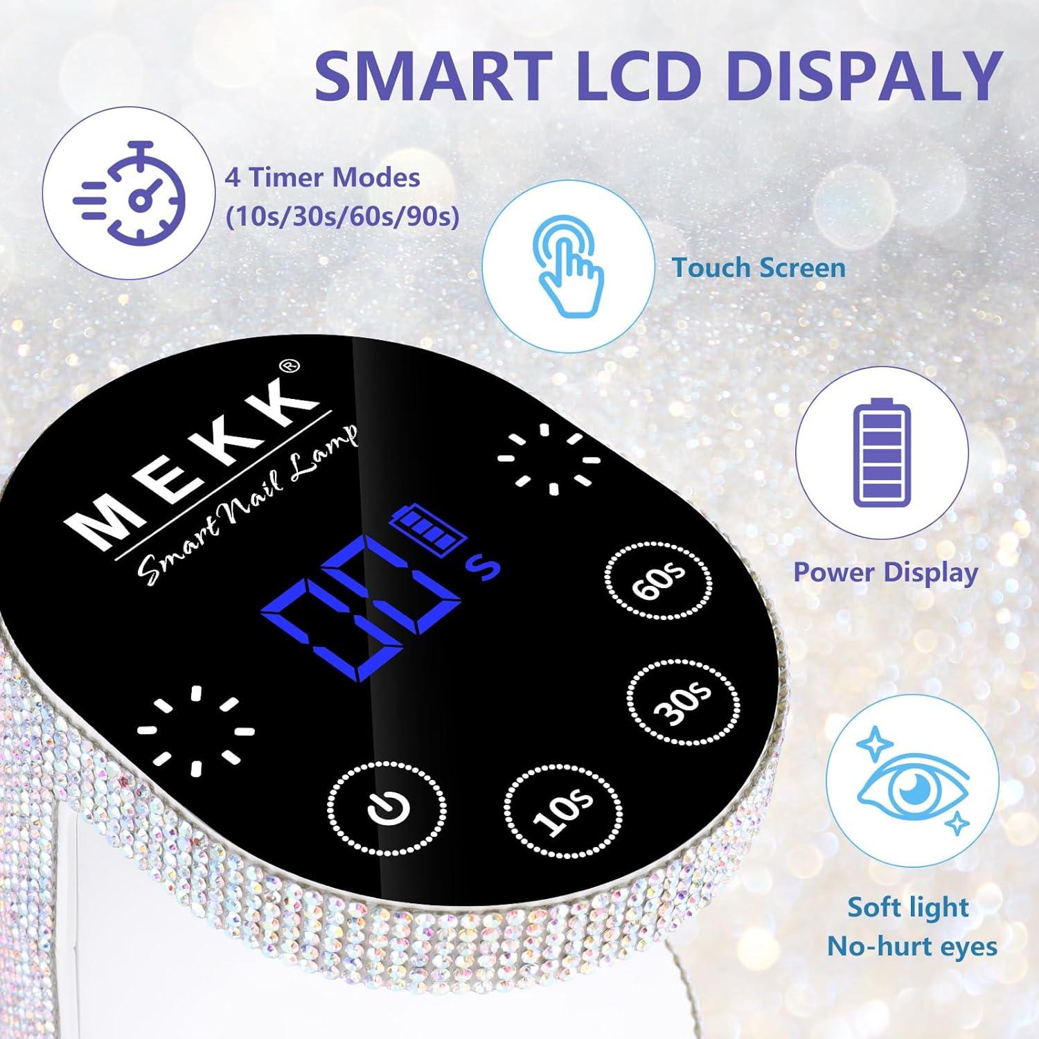 Lámpara de Uñas LED UV MEKK Mini 24W Inalámbrica Blanca