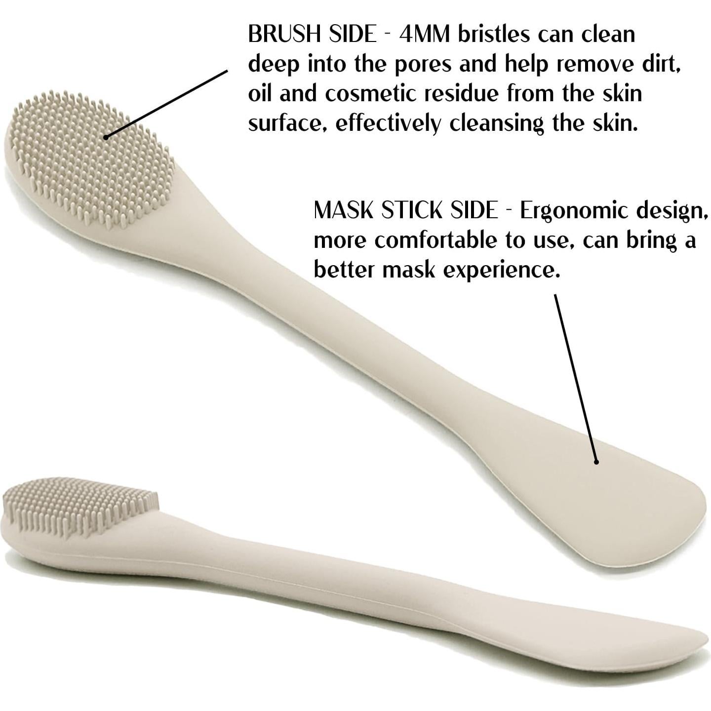 Aplicador de Mascarilla Facial Silicona RamPula 2 en 1 Negro