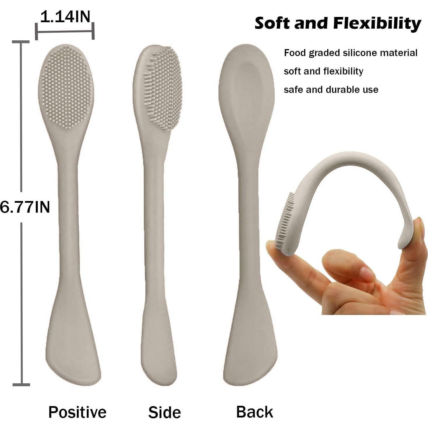 Aplicador de Mascarilla Facial Silicona RamPula 2 en 1 Negro