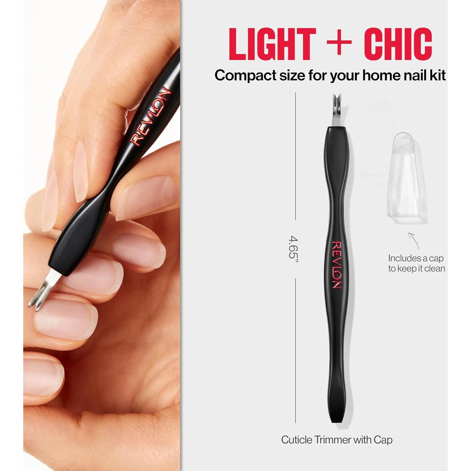 Cortador de Cutículas Revlon Punta V Acero Inoxidable 1 Unidad