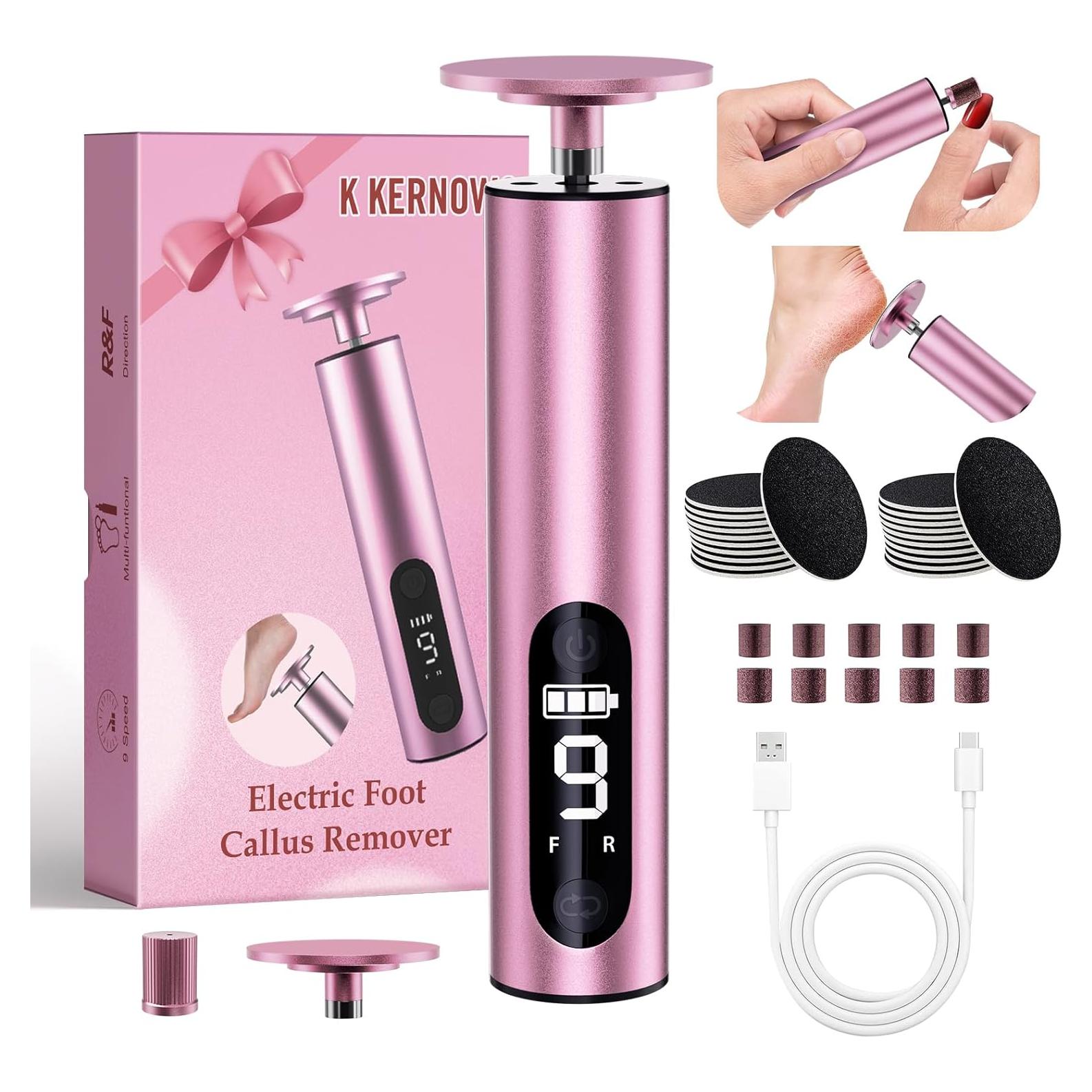 Removedor de Callos Eléctrico K KERNOWO 2-en-1 Recargable 9 Velocidades