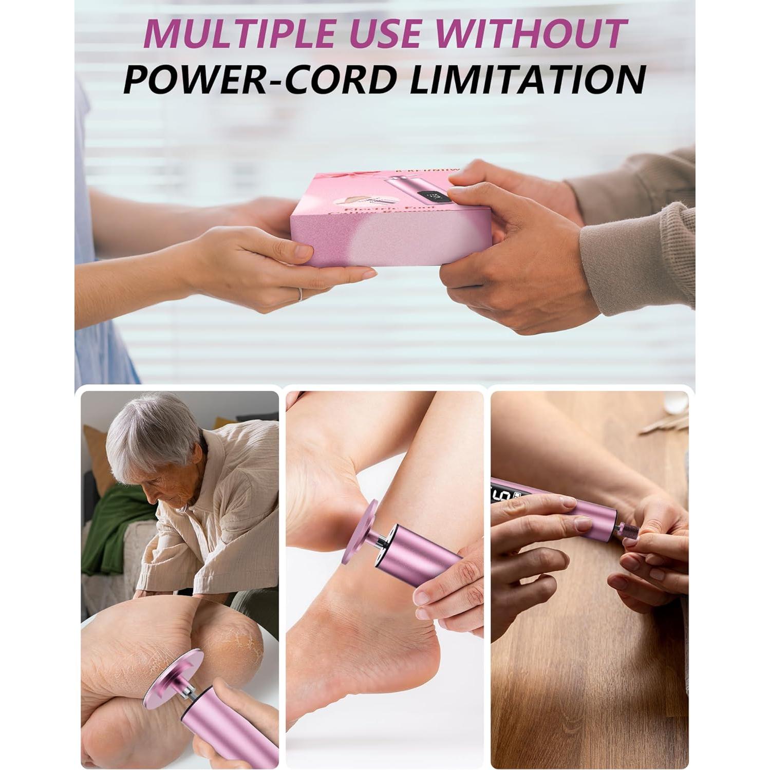 Removedor de Callos Eléctrico K KERNOWO 2-en-1 Recargable 9 Velocidades