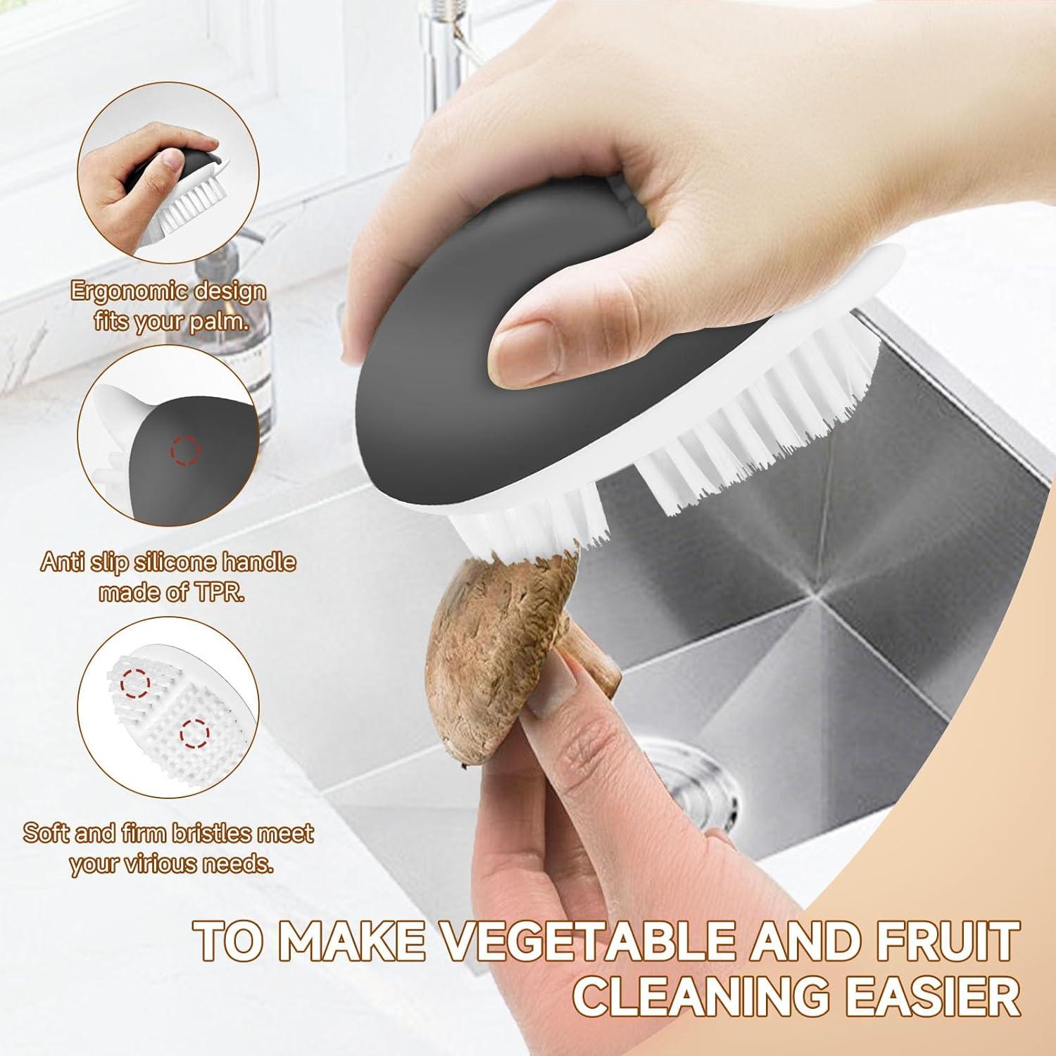 Paquete de 2 Cepillos de Verduras Kearning Antideslizantes