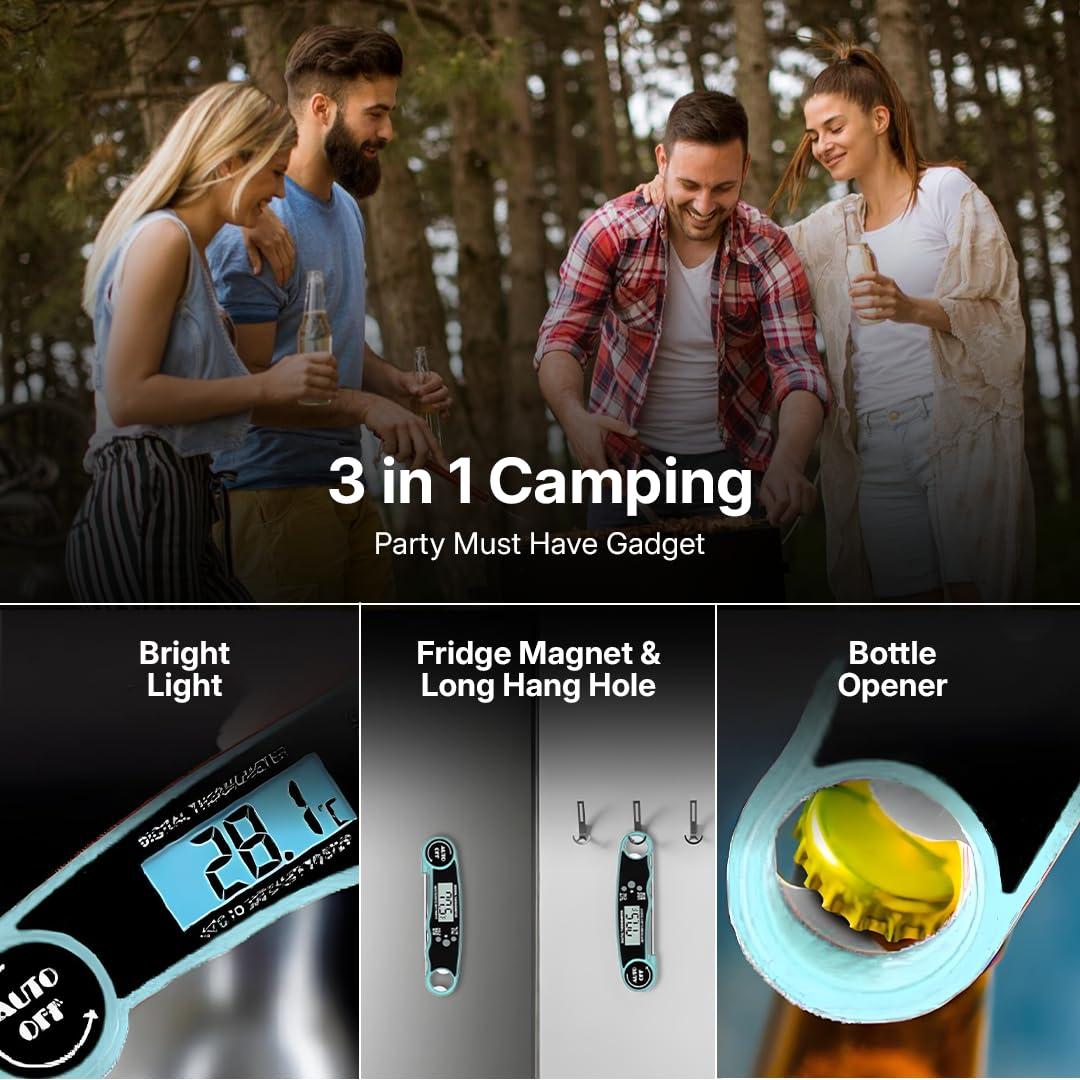 Termómetro Digital de Carne Morning Star IP67 Plegable 12 cm