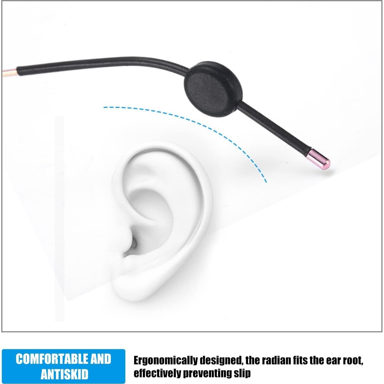 Agarres de Templo de Gafas de Silicona KECHIO Mini Antideslizante