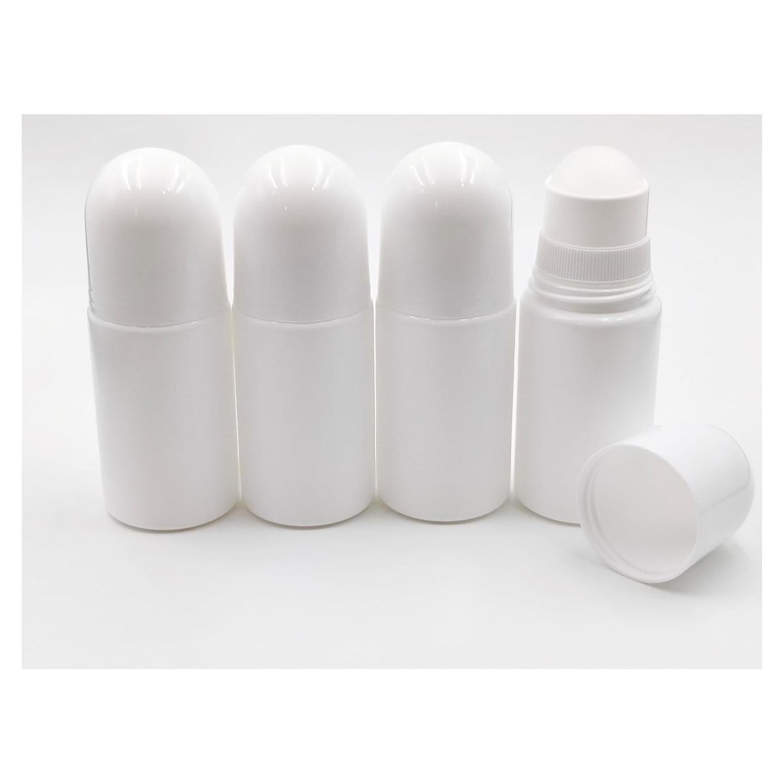 4 Botellas Roll-on Reutilizables 50mL YYNGJCK Blancas