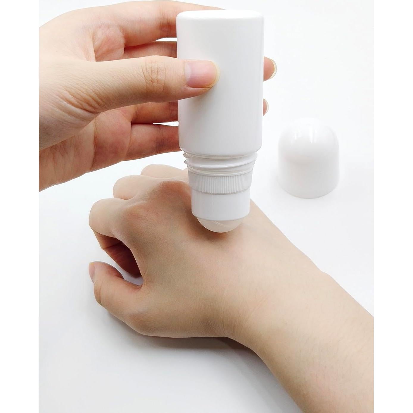 4 Botellas Roll-on Reutilizables 50mL YYNGJCK Blancas