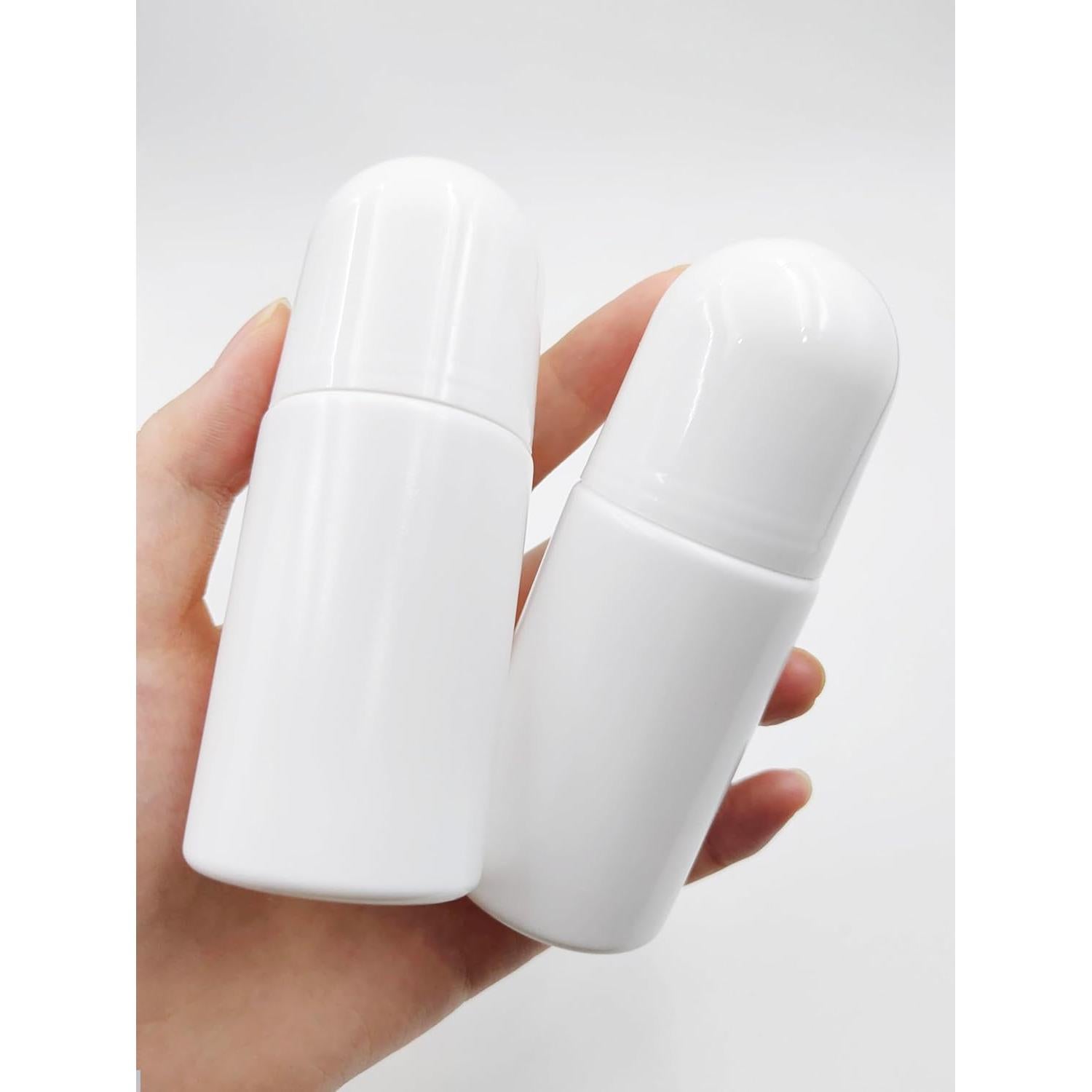 4 Botellas Roll-on Reutilizables 50mL YYNGJCK Blancas
