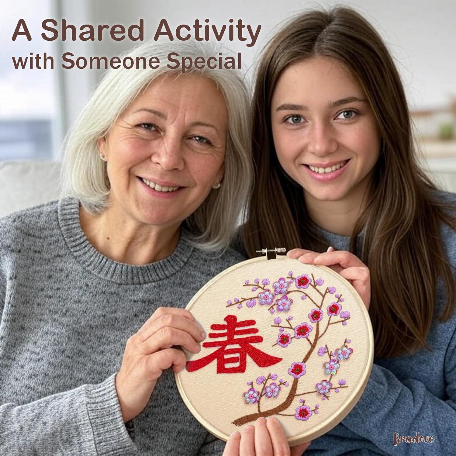 Kit de Bordado Bradove Año Nuevo Lunar - Todo Incluido