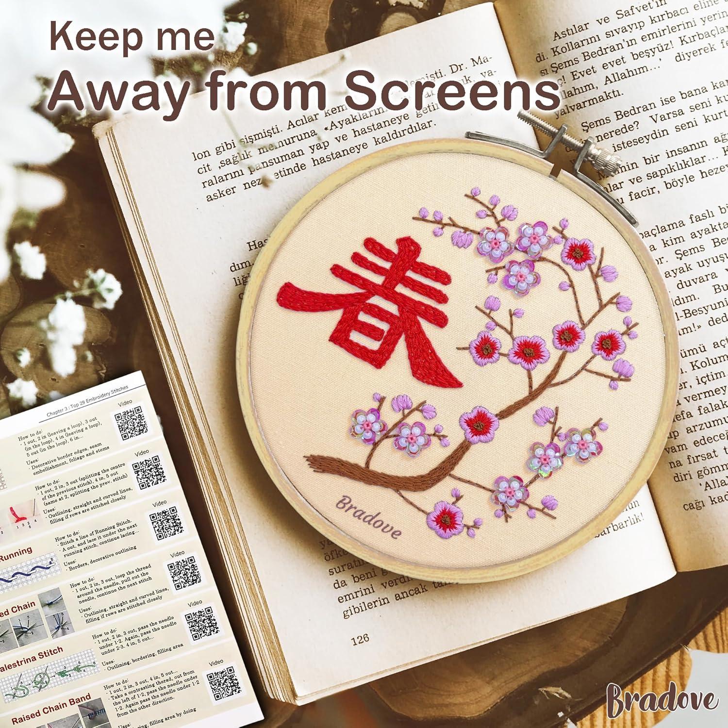 Kit de Bordado Bradove Año Nuevo Lunar - Todo Incluido