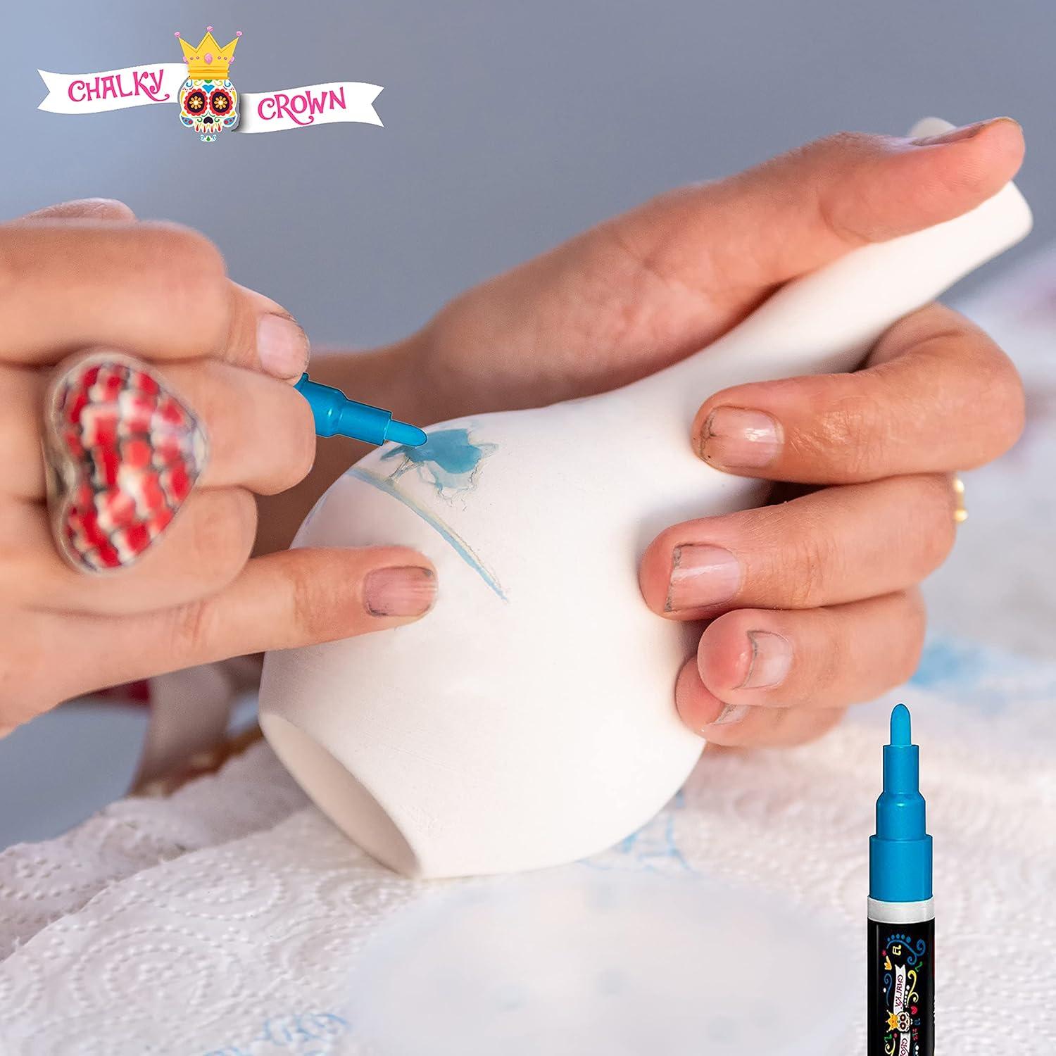 Marcadores de Pintura Acrílica CORONA CHALKY 3mm - Paquete de 12