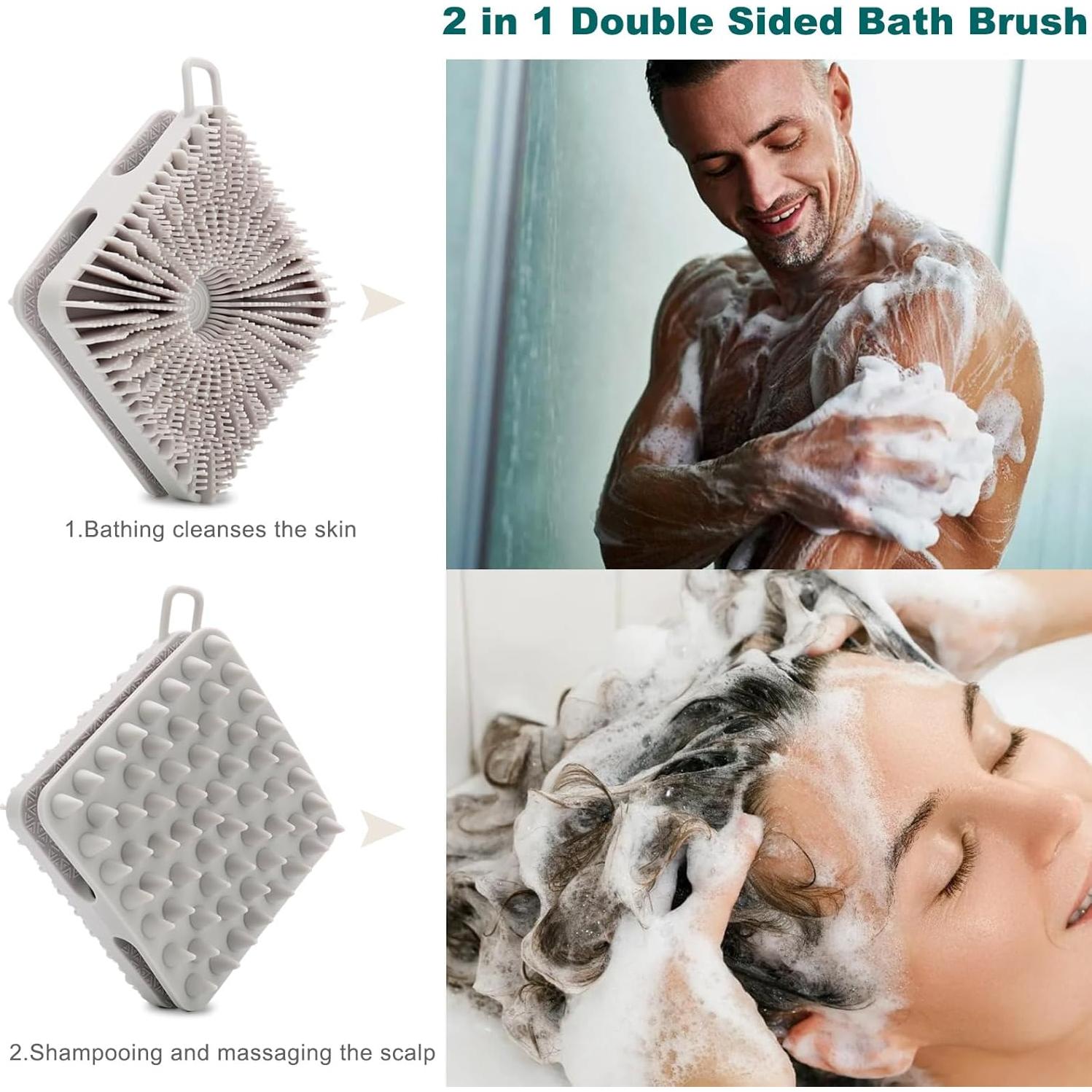 Exfoliante Corporal de Silicona HAYSNA Doble Cara 11.9x11.1cm