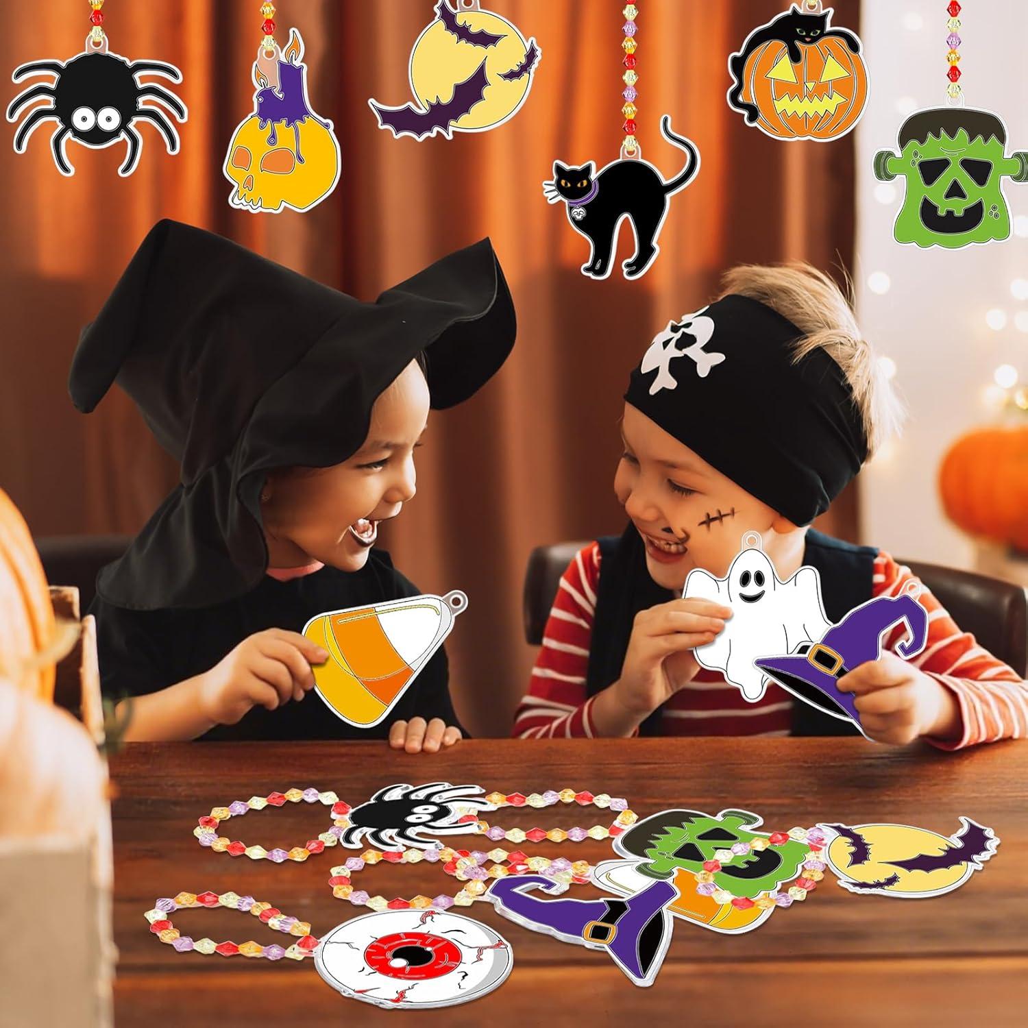 Kit de Manualidades Halloween Sonwyoung 30 Suncatchers Brillantes