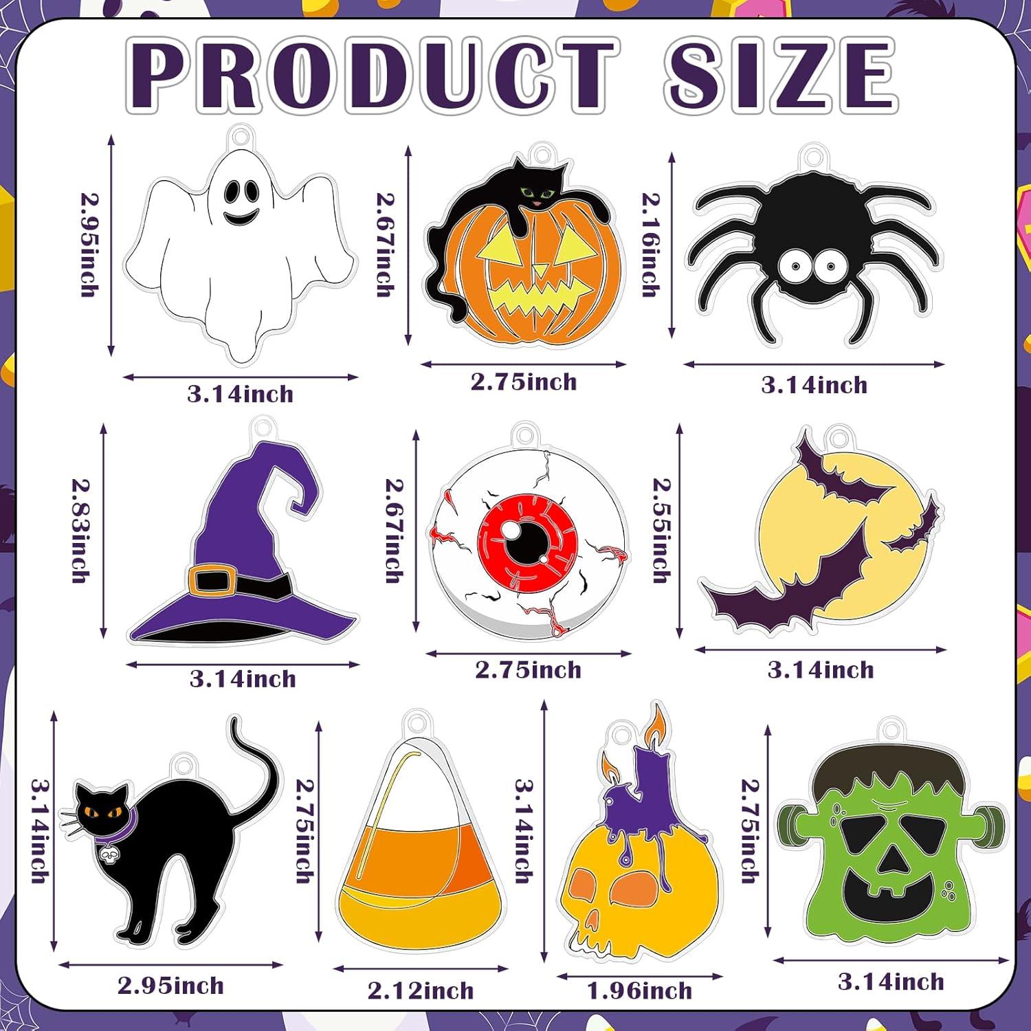 Kit de Manualidades Halloween Sonwyoung 30 Suncatchers Brillantes