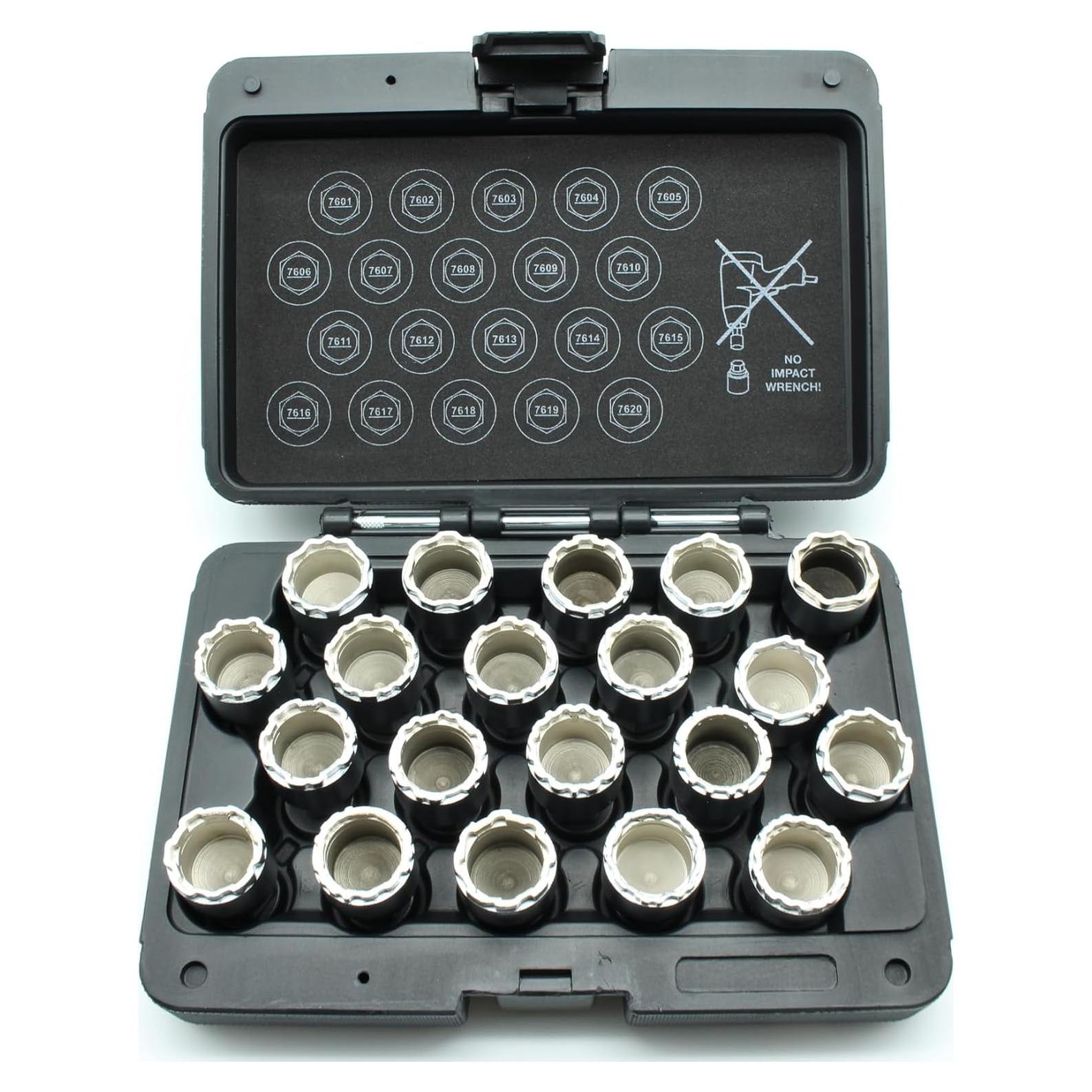 Juego de 20 Llaves de Extracción Antirrobo para Volvo TMAX