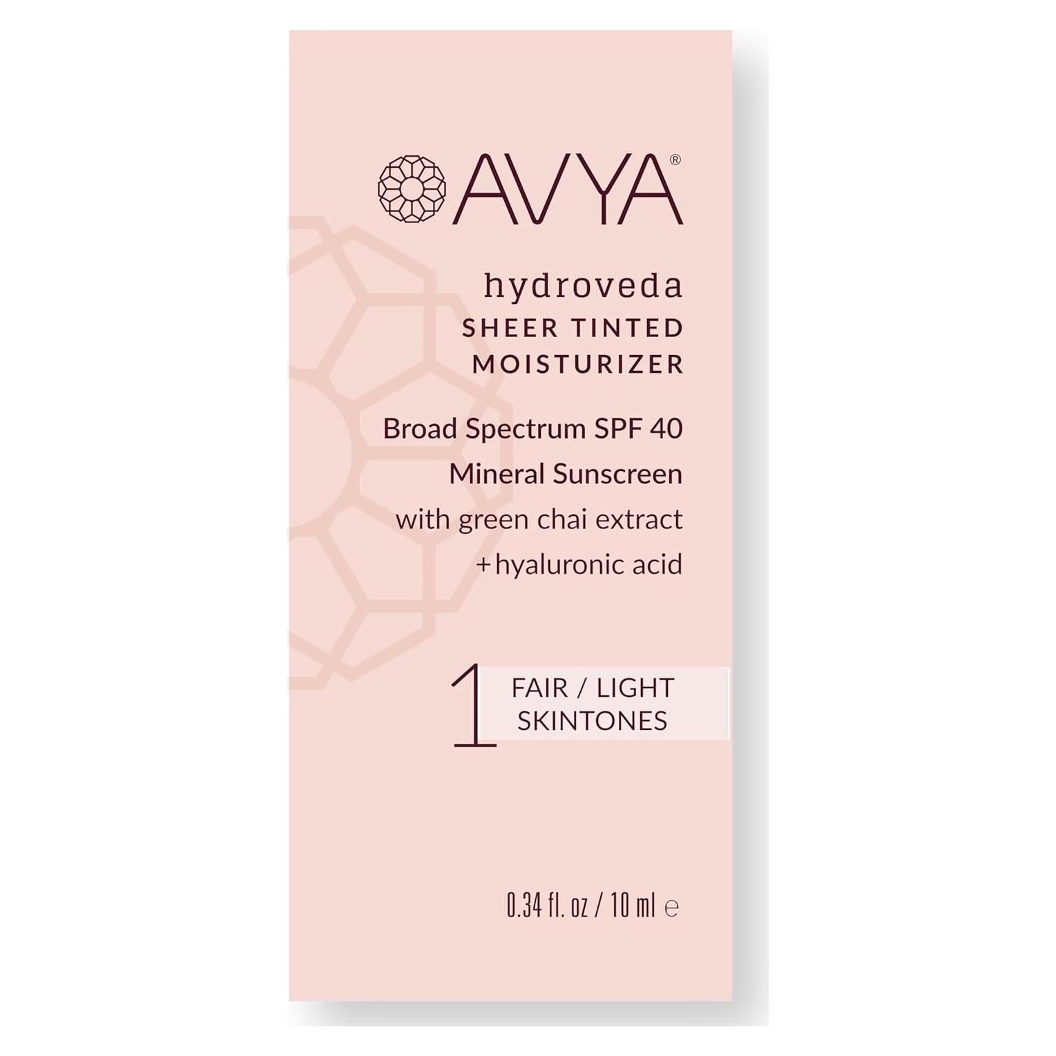 Hidratante Tinte Transparente AVYA SPF 40 - Tono Claro 9.6g