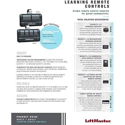 Control Remoto LiftMaster 892LT para Puerta de Garaje - 2 Botones