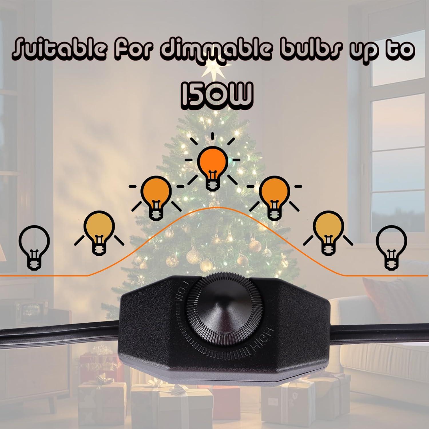 Interruptor Regulable Leymays 1.8M para Lámparas 100W Negro