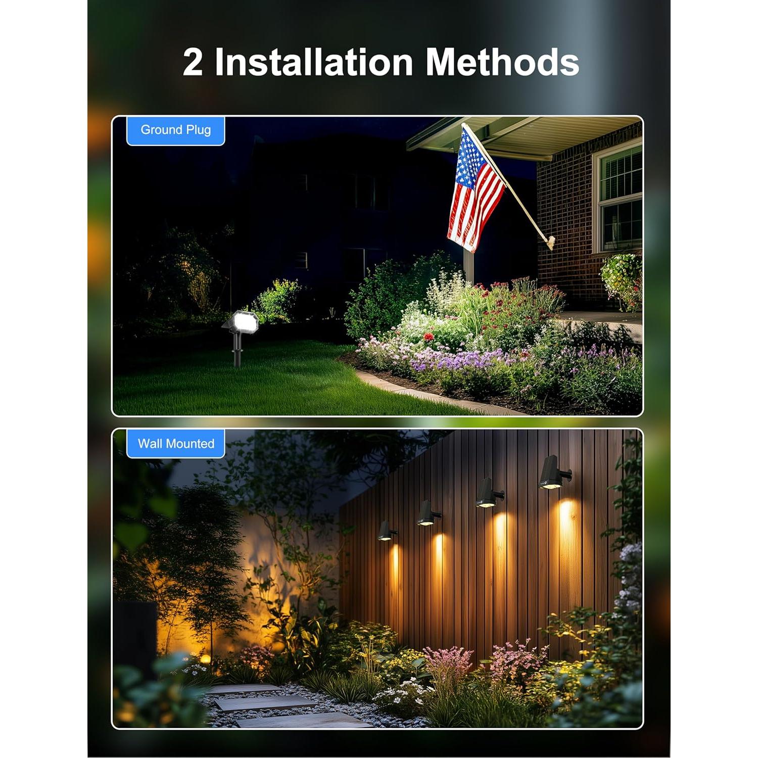 Luces Solares Spot Exteriores Brightown 4 Pack 2 Colores