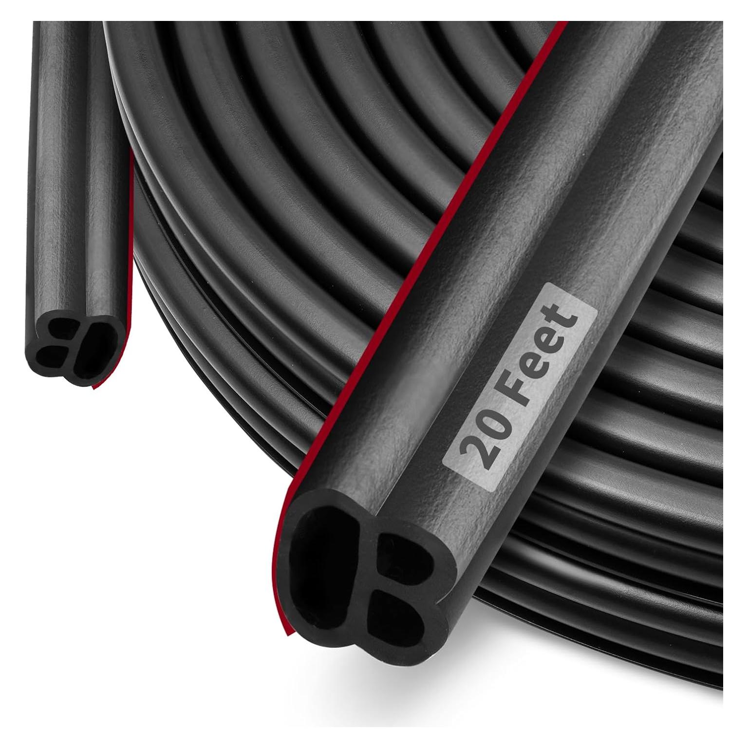 Sello de Puerta de Goma Fingwerk 6.1m Autoadhesivo Negro