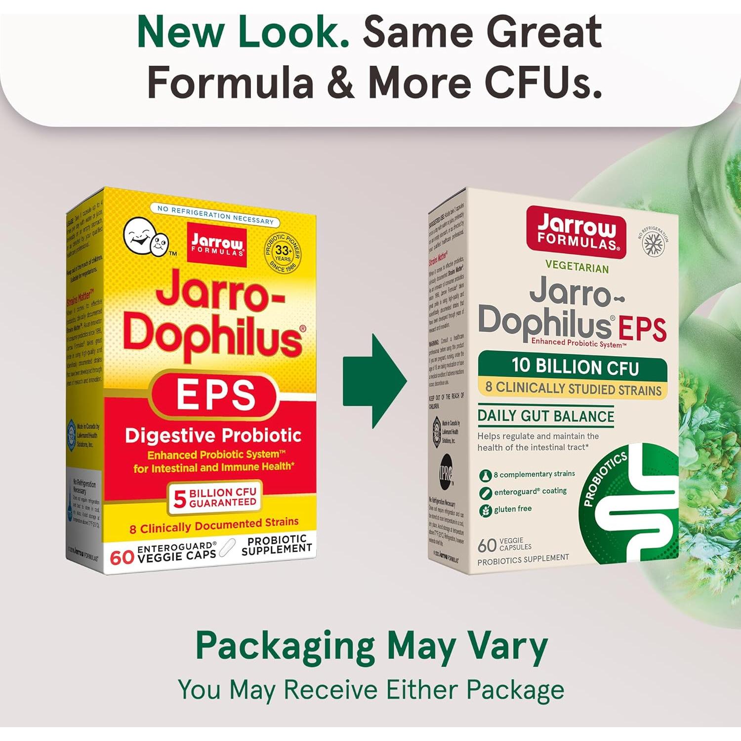 Probióticos Jarrow Formulas Jarro-Dophilus EPS 60 Cápsulas