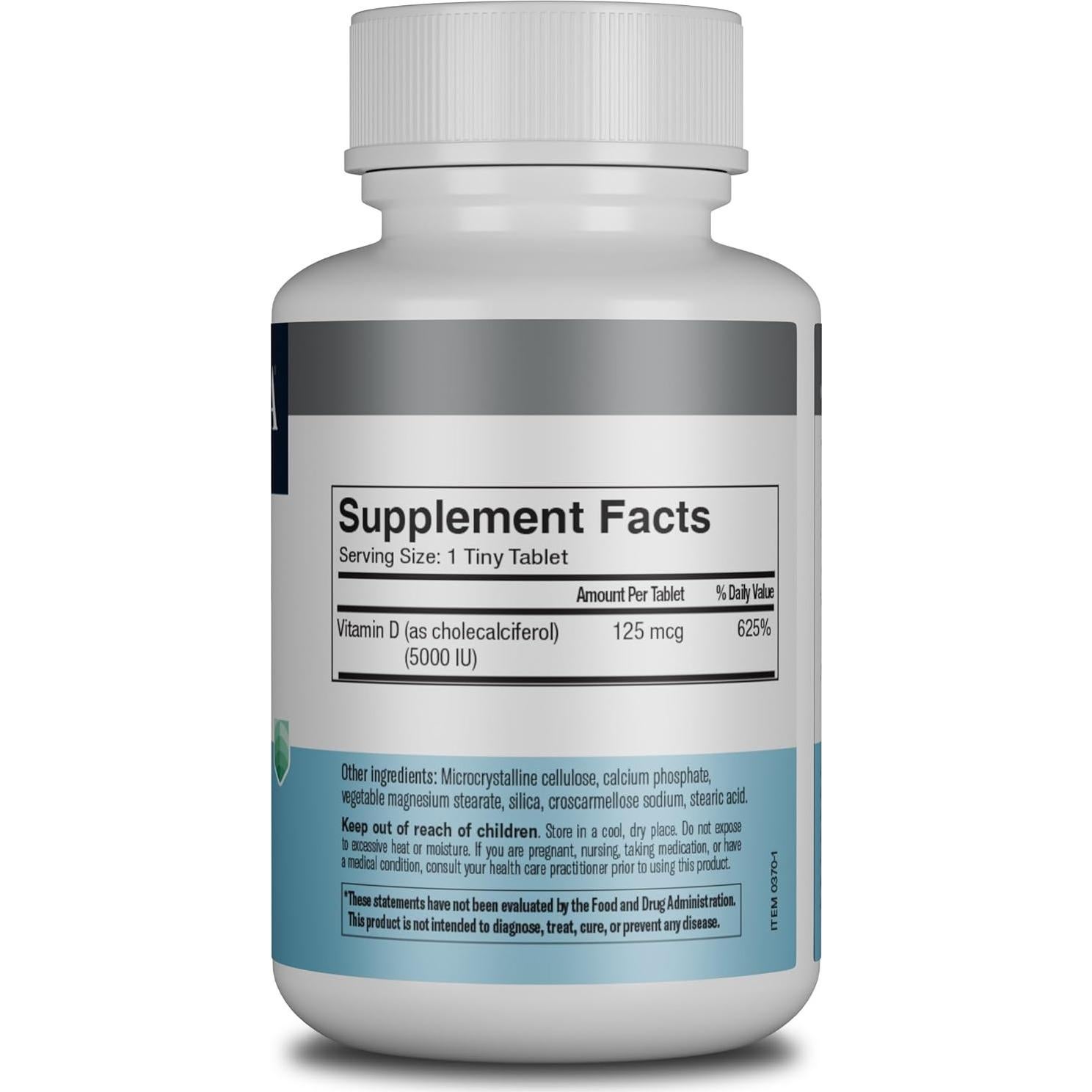 Vitamina D3 5000 UI Freeda - 100 Tabletas para Salud Ósea