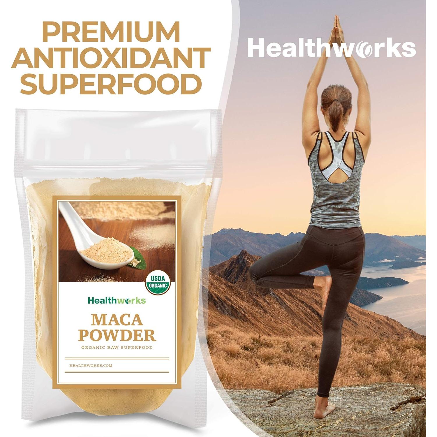 Polvo de Maca Orgánica Healthworks 454 g - Superalimento Keto