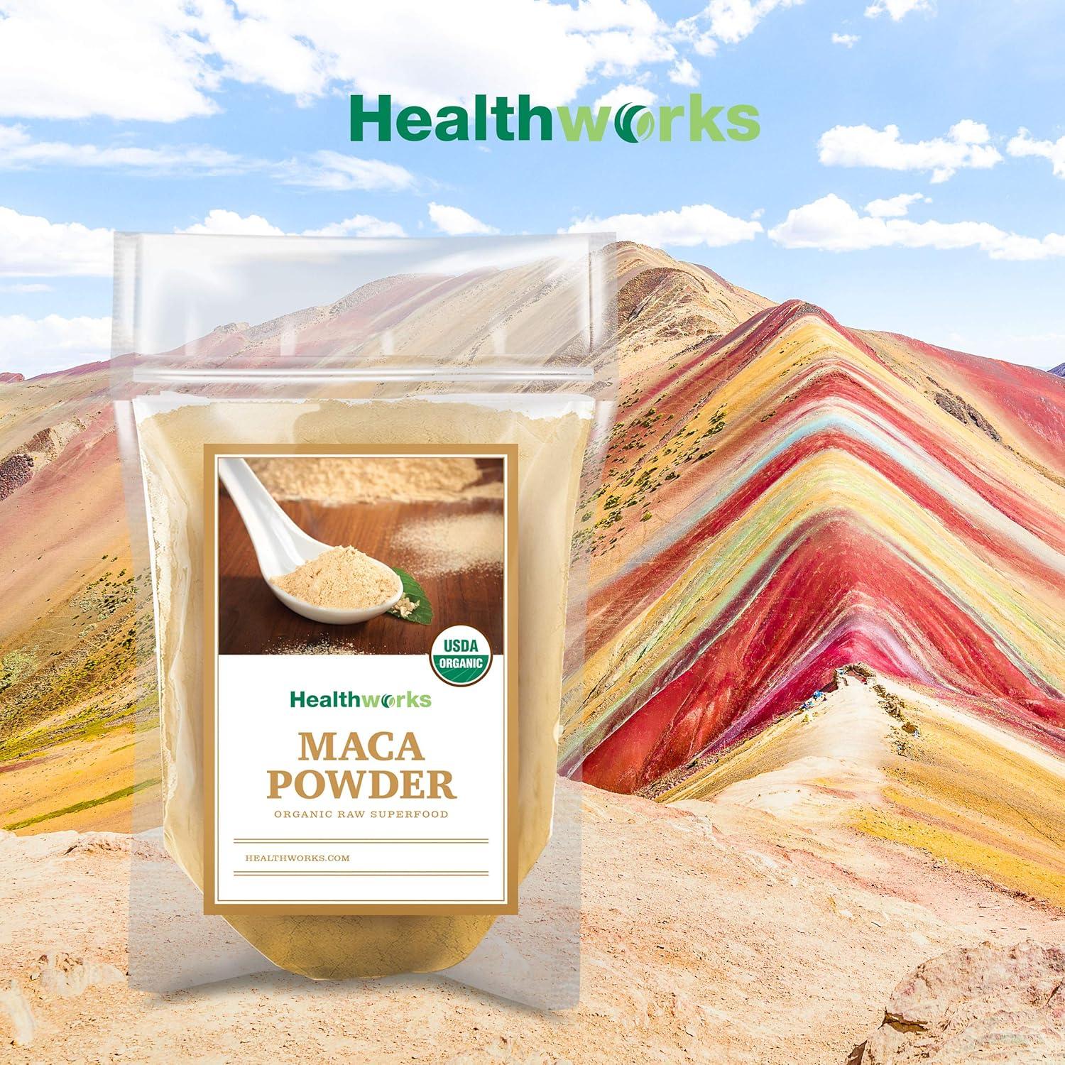 Polvo de Maca Orgánica Healthworks 454 g - Superalimento Keto
