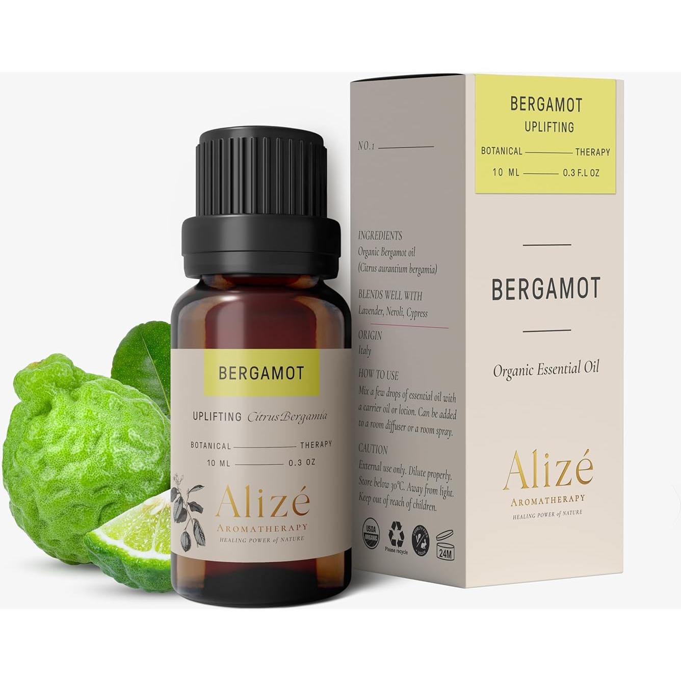 Aceite Esencial de Bergamota Alizé 10ml Orgánico 100% Puro