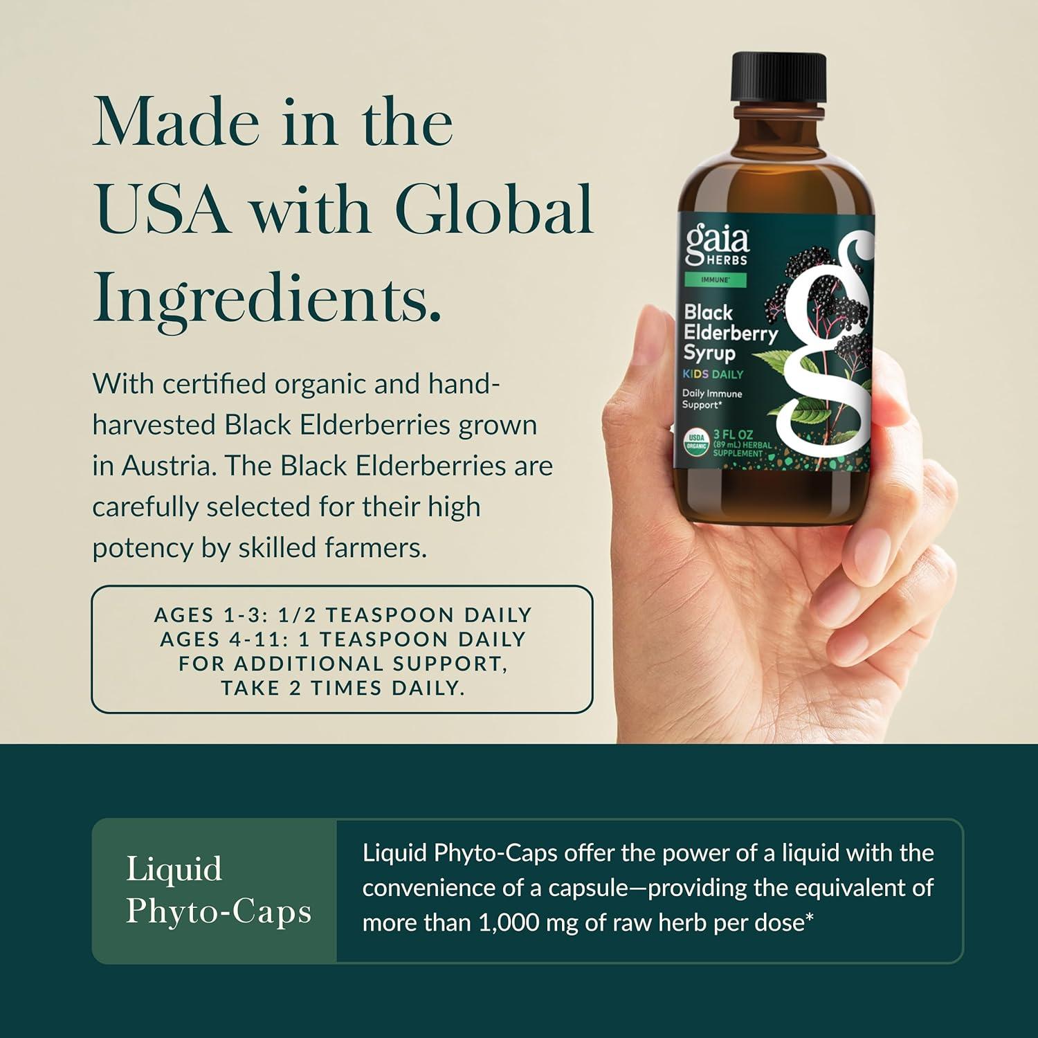 Jarabe de Saúco Negro GaiaKids 240g - Apoyo Inmunológico Infantil