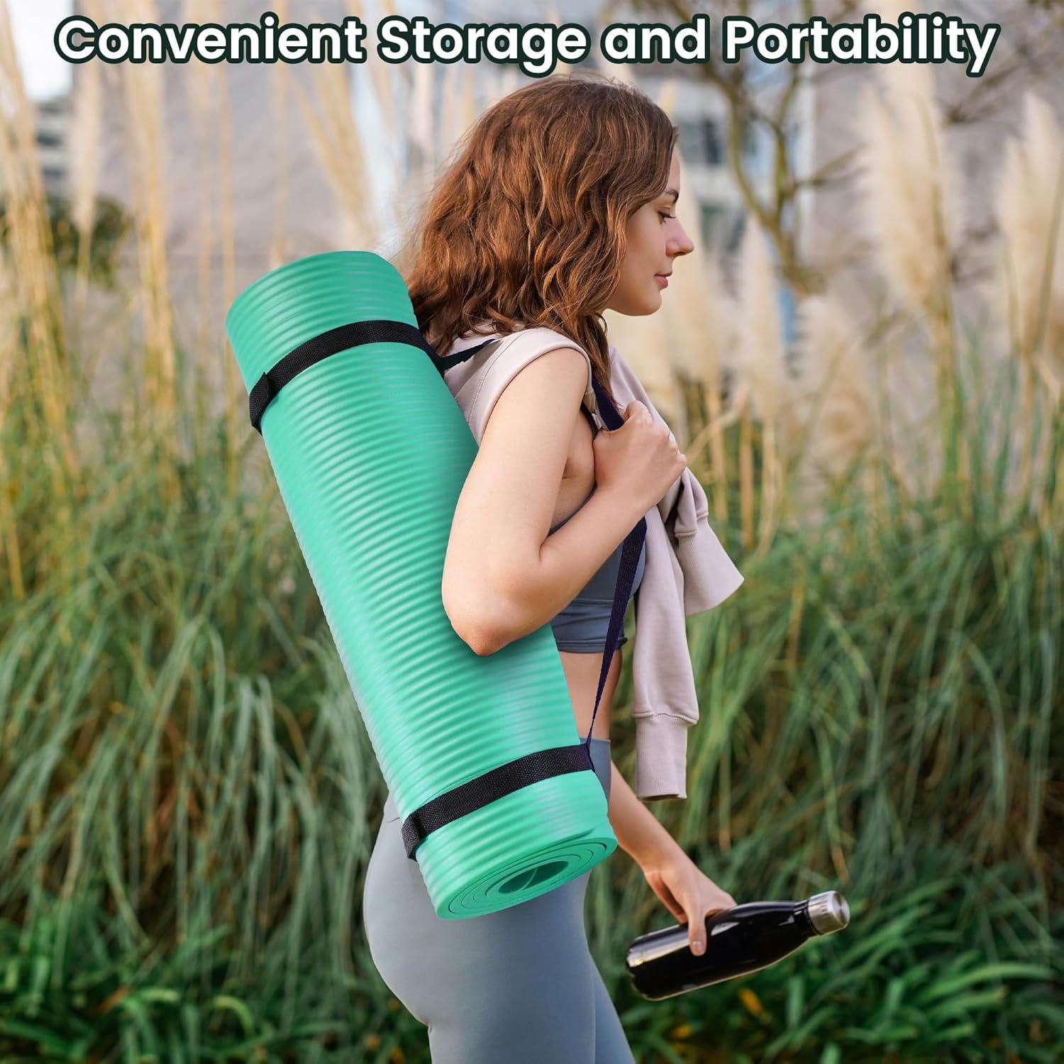 Estera de Yoga Fitvids Extra Gruesa 1.27 cm Antideslizante