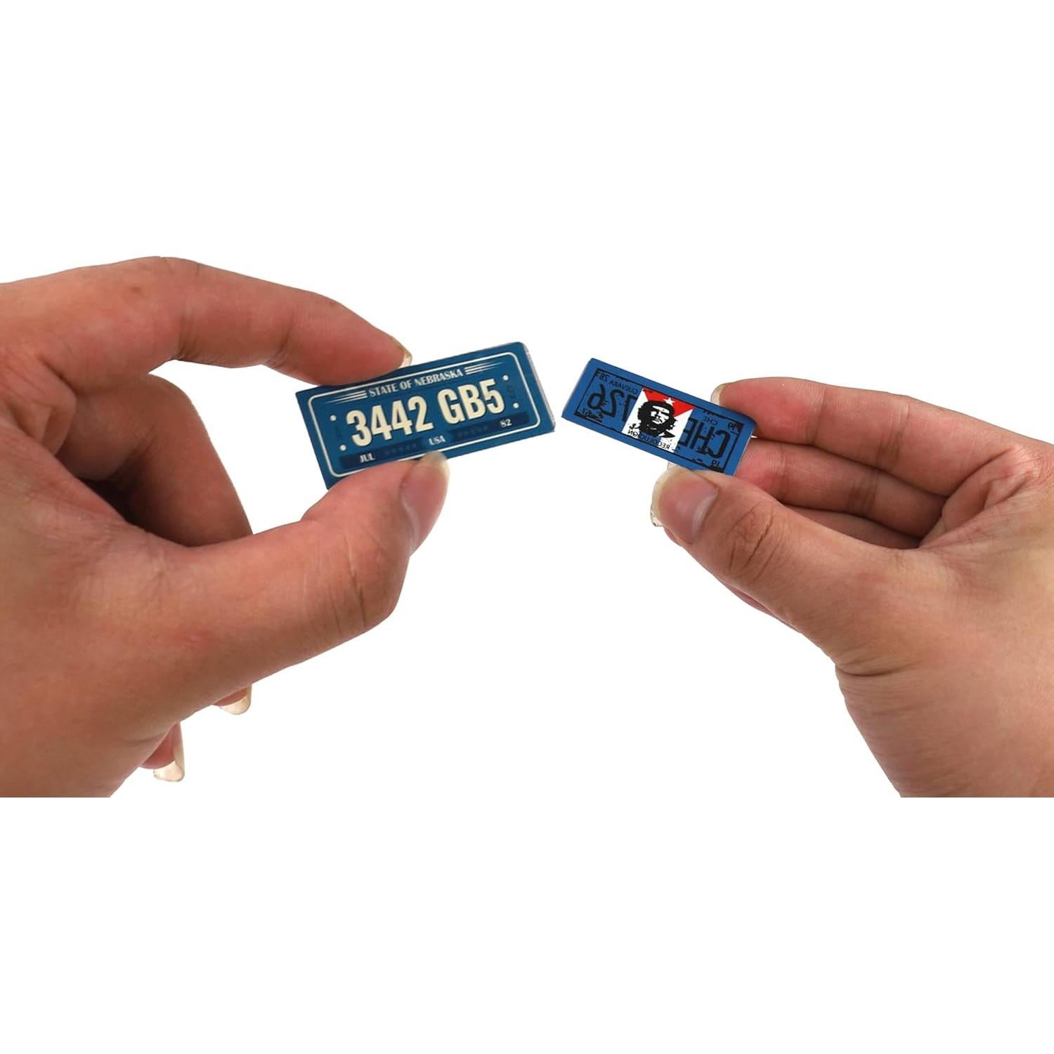 Kit de Placas de Licencia RC HIRCQOO 4 Piezas Metal 1/10