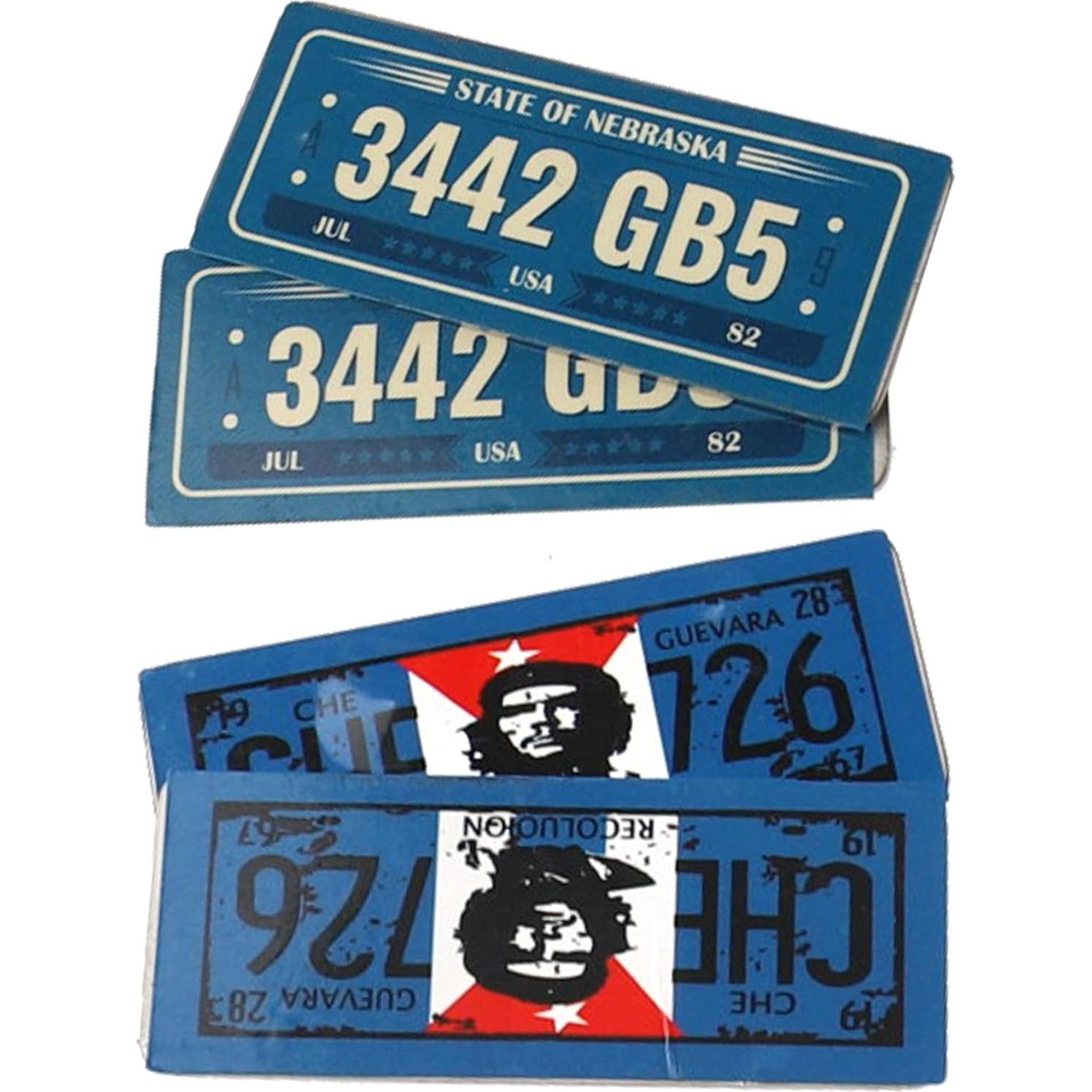 Kit de Placas de Licencia RC HIRCQOO 4 Piezas Metal 1/10