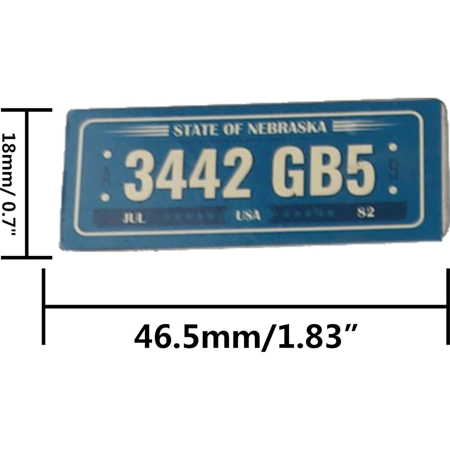 Kit de Placas de Licencia RC HIRCQOO 4 Piezas Metal 1/10