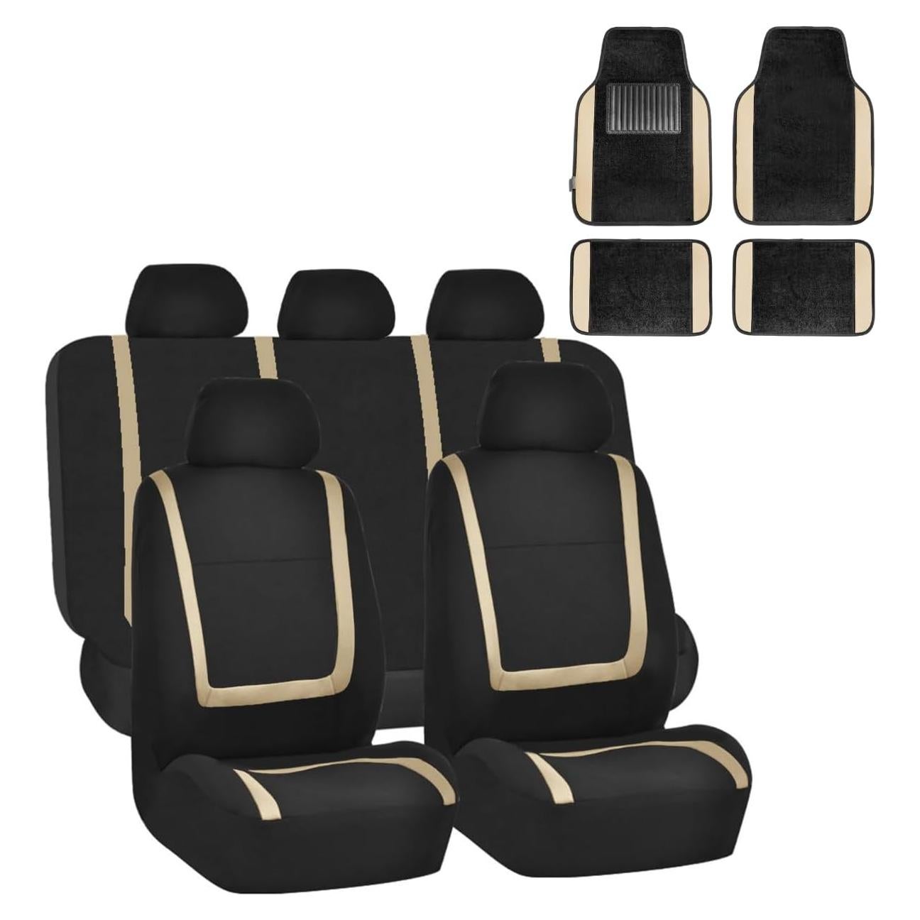 Funda de Asiento Universal FH Group Beige con Alfombrillas