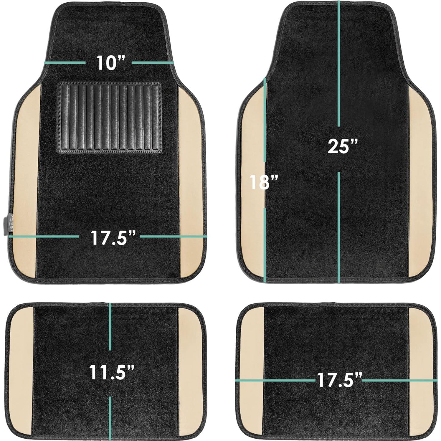 Funda de Asiento Universal FH Group Beige con Alfombrillas