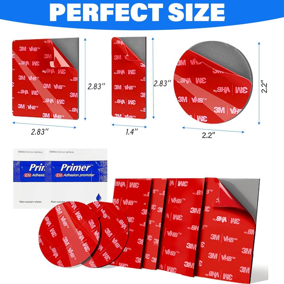 4 Almohadillas Adhesivas 3M VHB 7.2x7.2cm para Coche