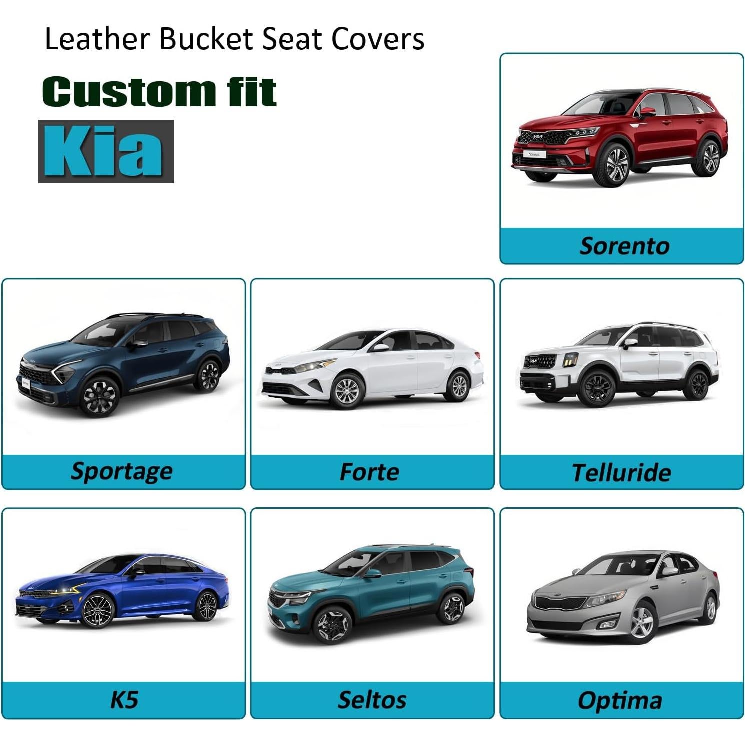 Funda de Asiento Delantero GIANT PANDA Beige para Kia (2-Pack)