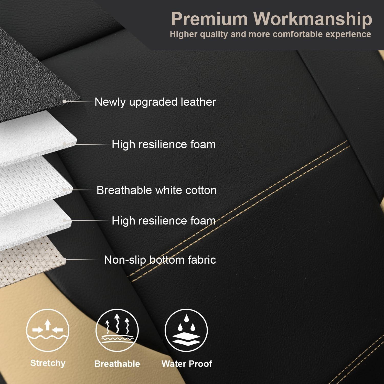 Funda de Asiento Delantero GIANT PANDA Beige para Kia (2-Pack)