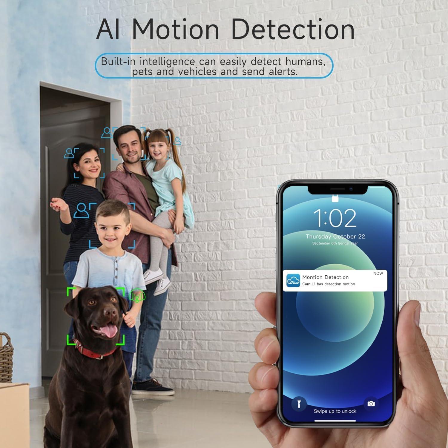 Cámara de Seguridad Interior Rraycom T1 4MP WiFi con Audio