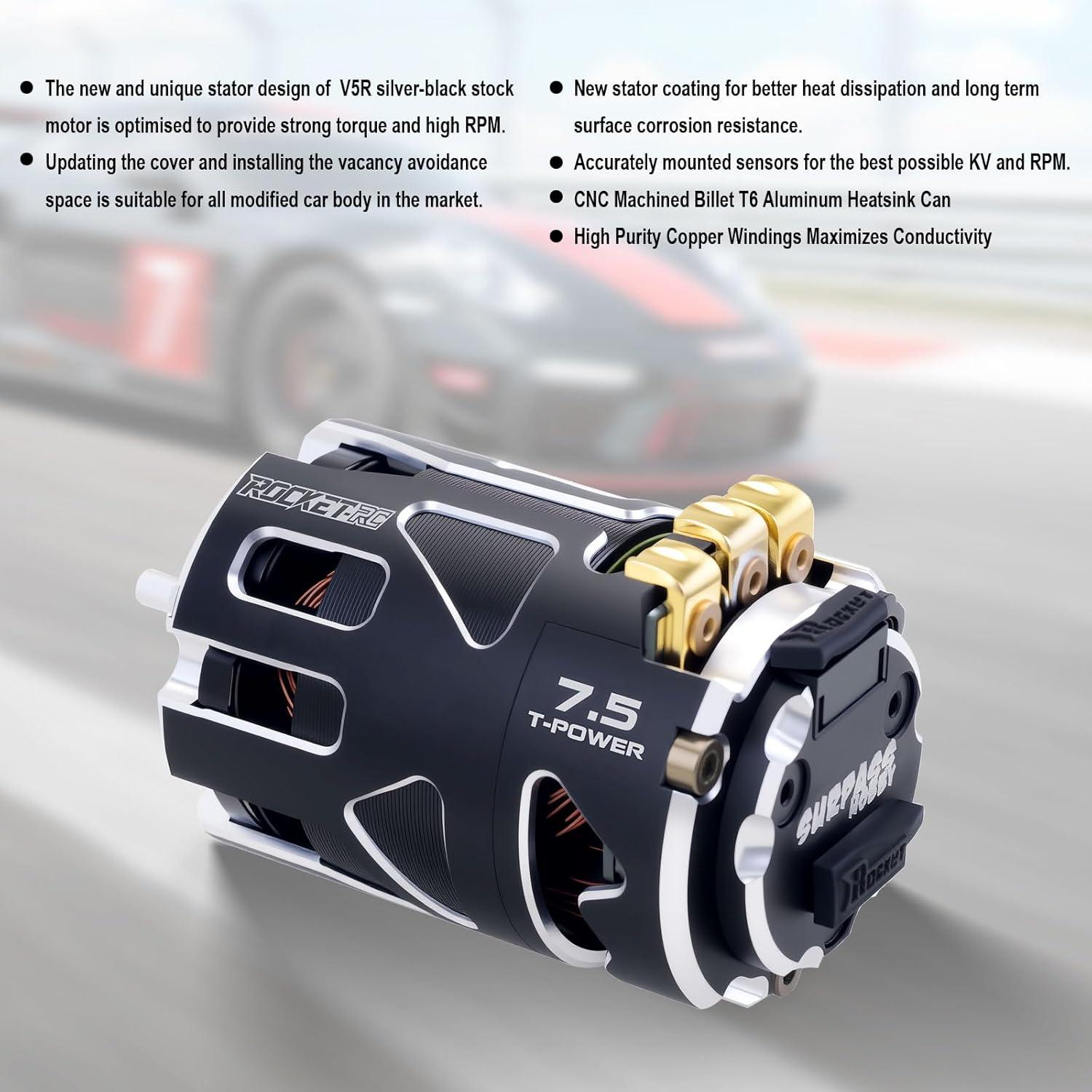 Motor Sin Escobillas Surpass Hobby 540 V5R 3.5T para Coche RC 1:10