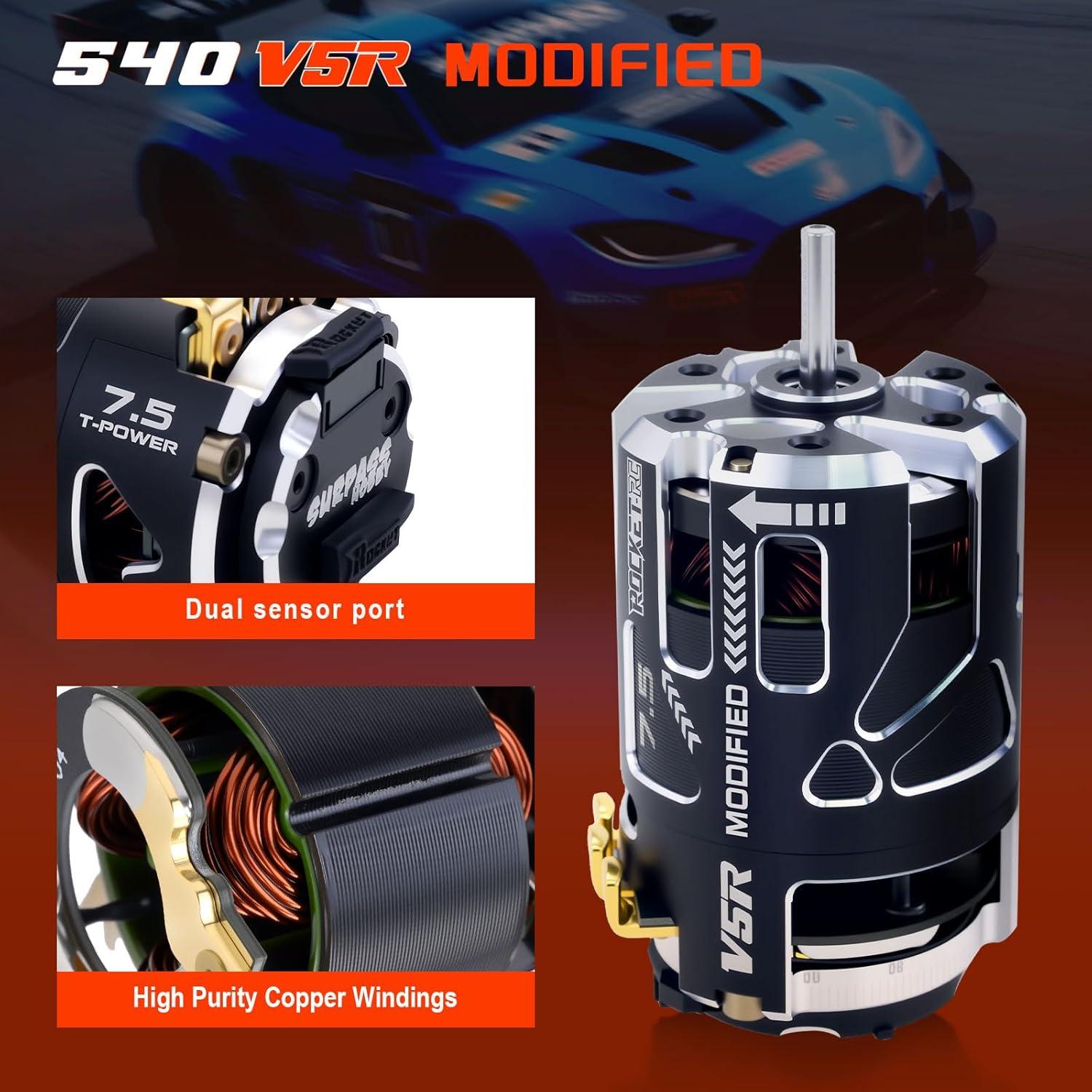 Motor Sin Escobillas Surpass Hobby 540 V5R 3.5T para Coche RC 1:10