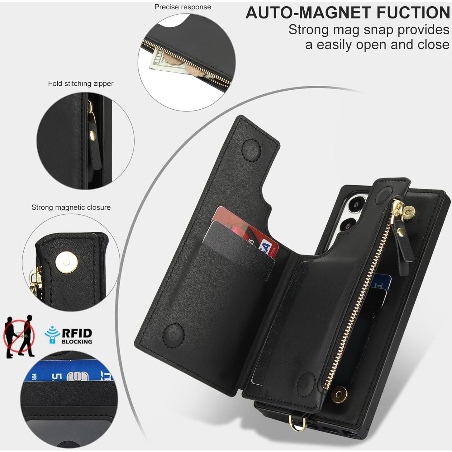 Funda Asuwish para Samsung Galaxy S25 Ultra 5G con RFID