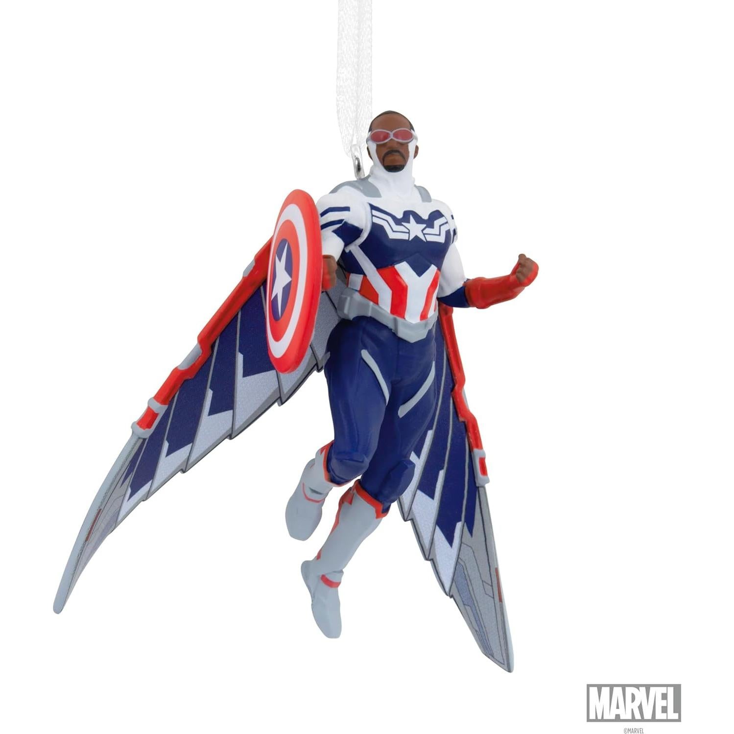 Adorno de Navidad Hallmark Capitán América Sam Wilson 6.99x9.40cm