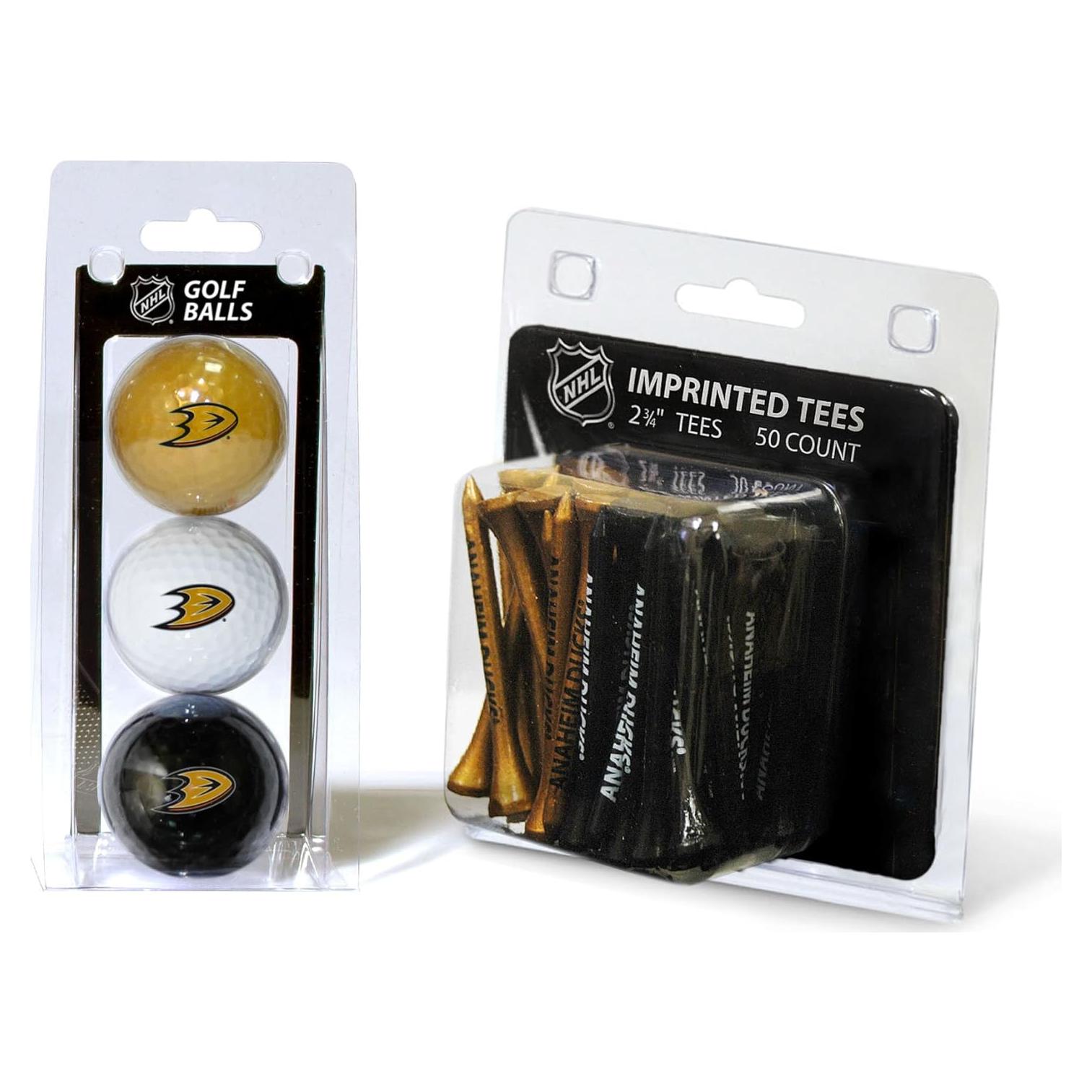 Set de Pelotas de Golf Team Golf NHL Patos de Anaheim - 3 Pelotas + 50 Tees