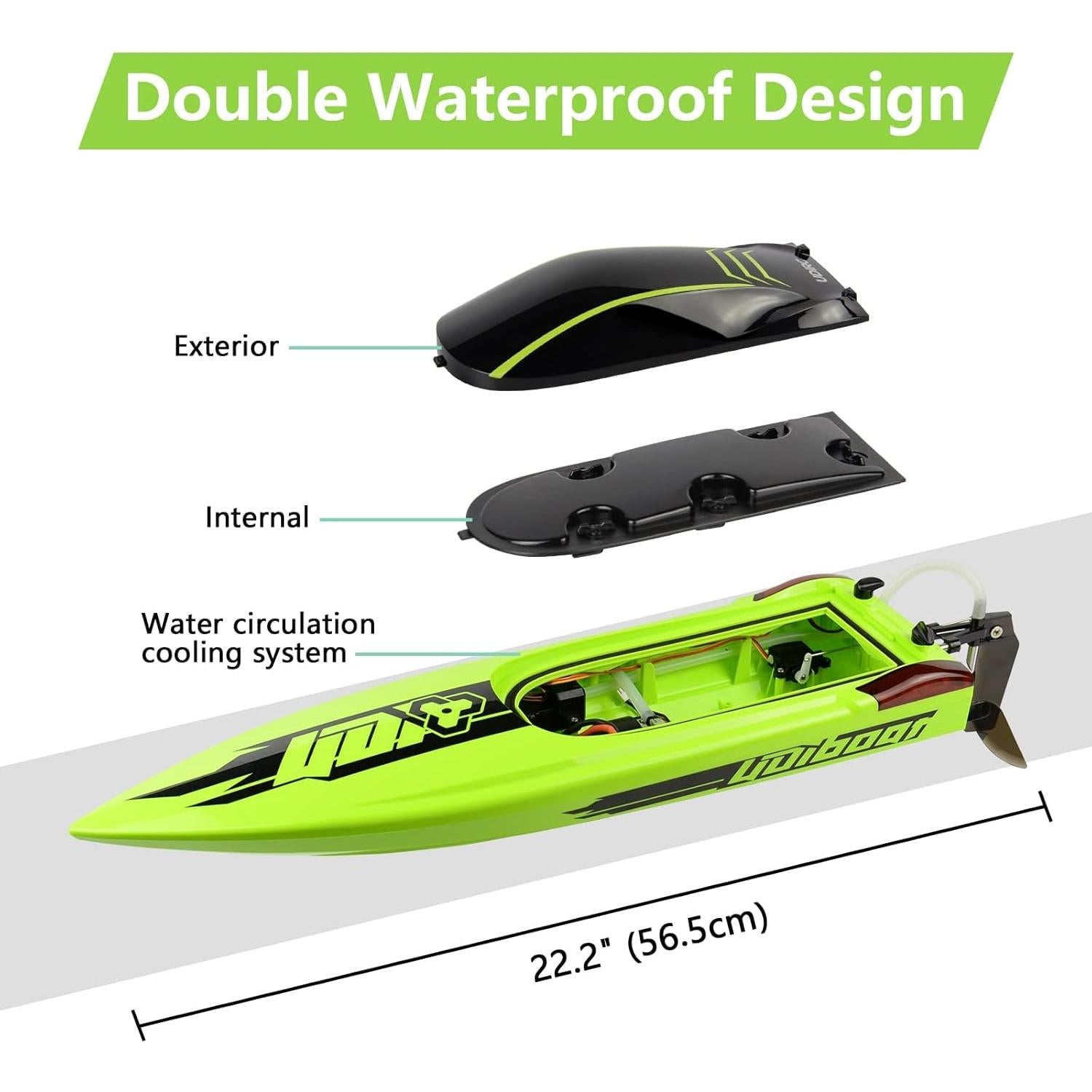 Barco RC Cheerwing 57.7 cm Sin Escobillas 40 km/h LED